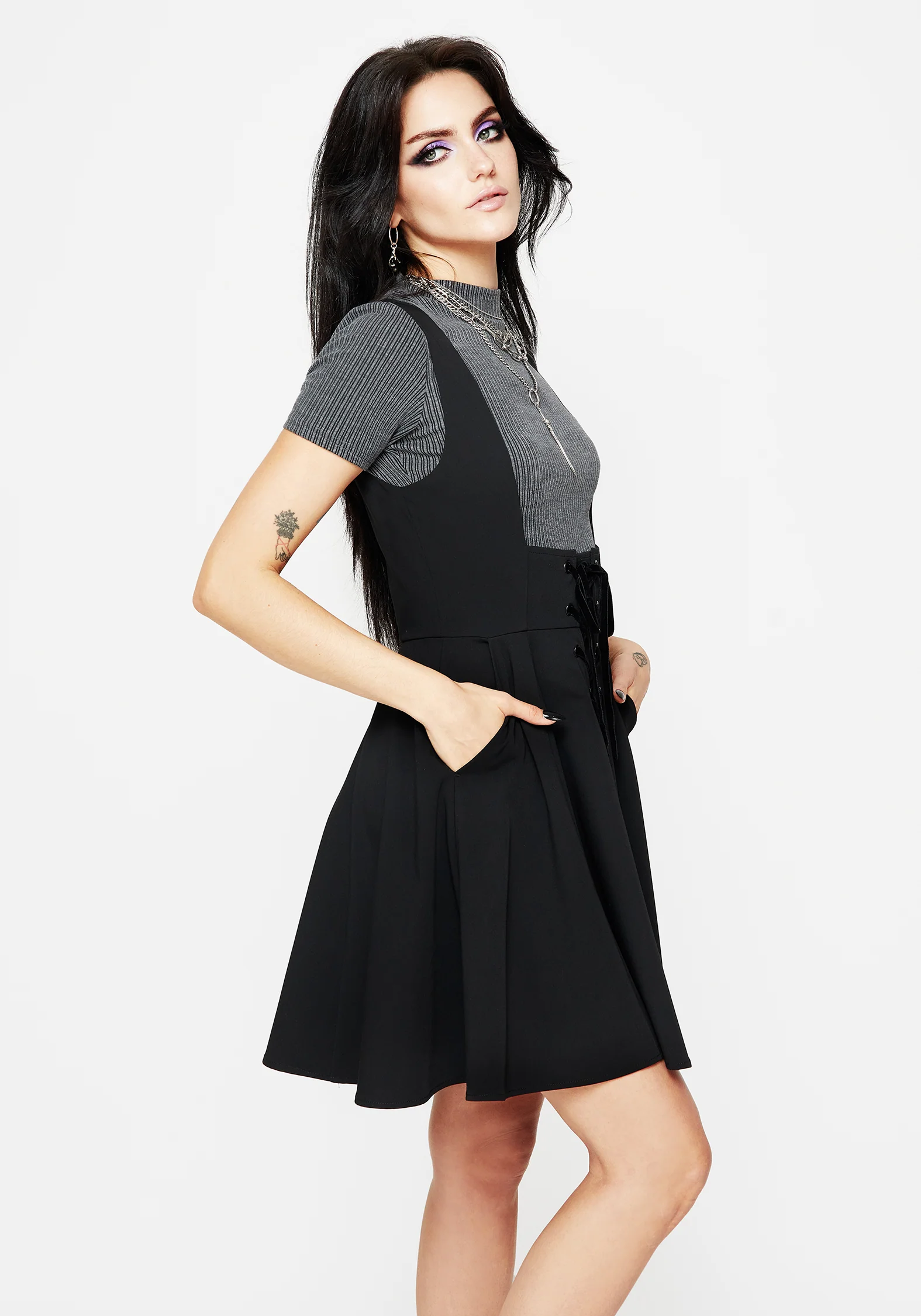 Nessa Lace Up Mini Dress - Image 5