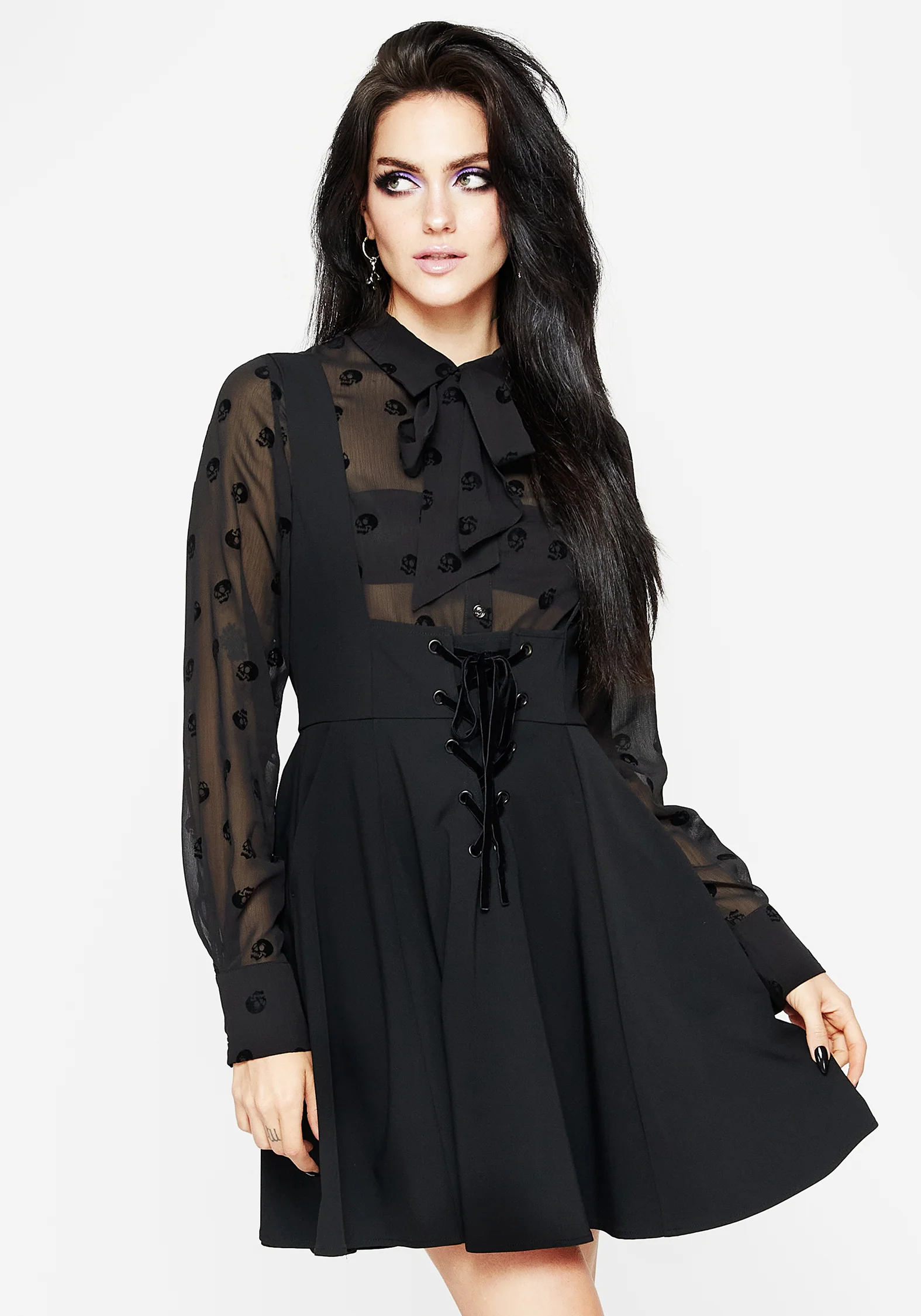 Nessa Lace Up Mini Dress - Image 7