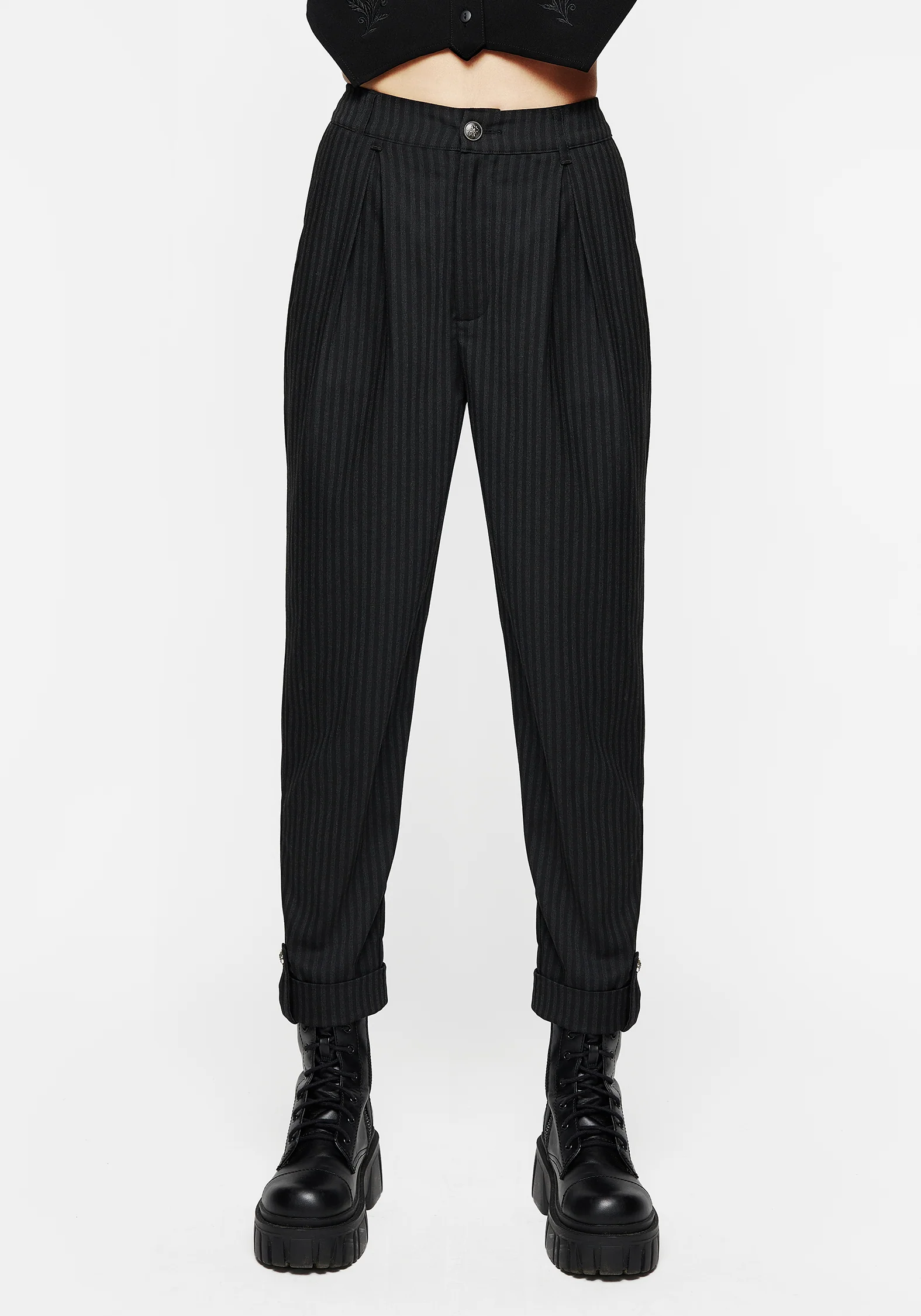 Nevermore Pinstripe Tailored Trousers - Image 4