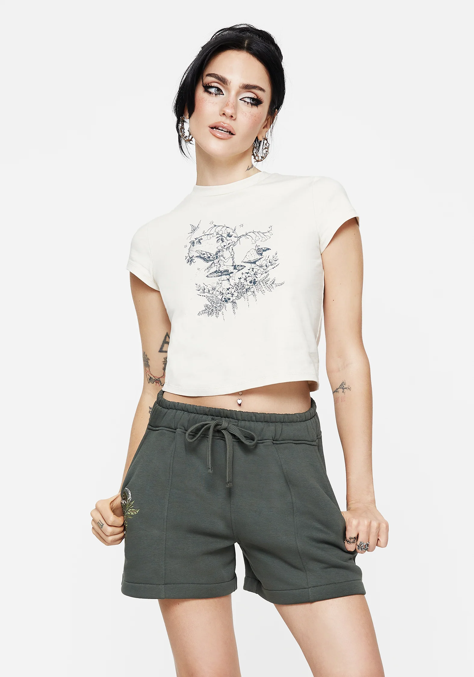 Nirah Cotton Embroidered Shorts - Image 7