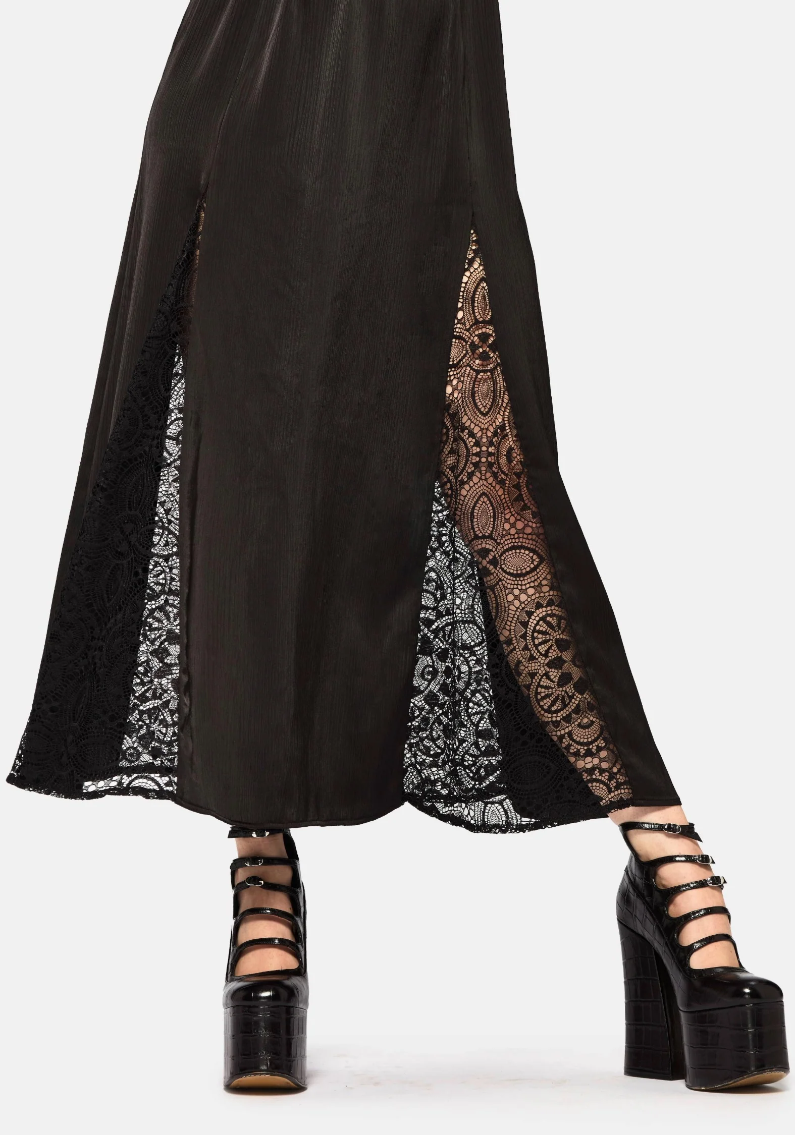 Nite Lace Godet Cami Maxi Dress - Image 2