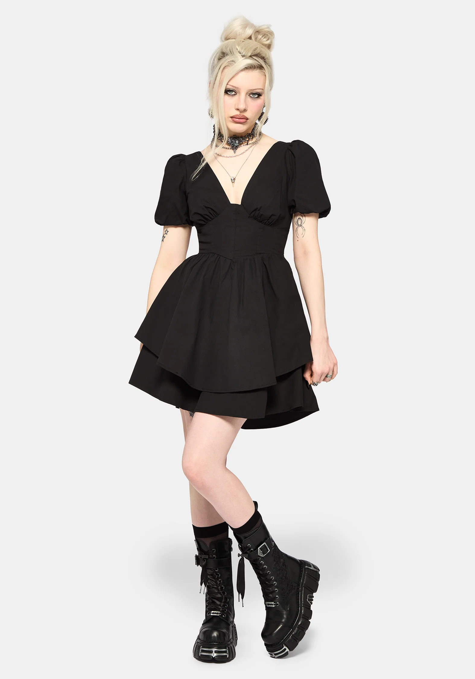 Obsidia Lace Up Corset Mini Dress