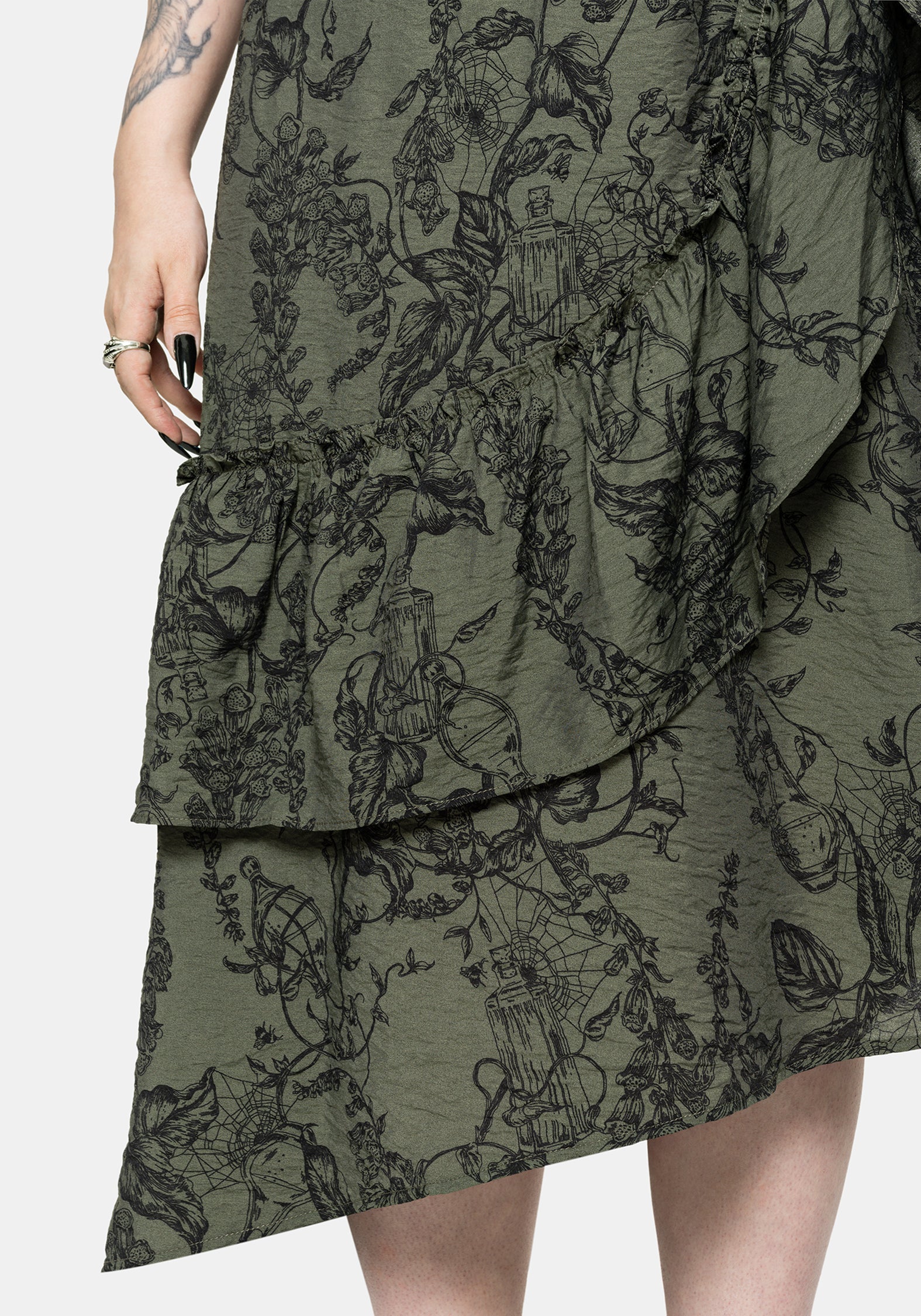 Orla Foxglove Potion Ruffle Midi Skirt - Image 4