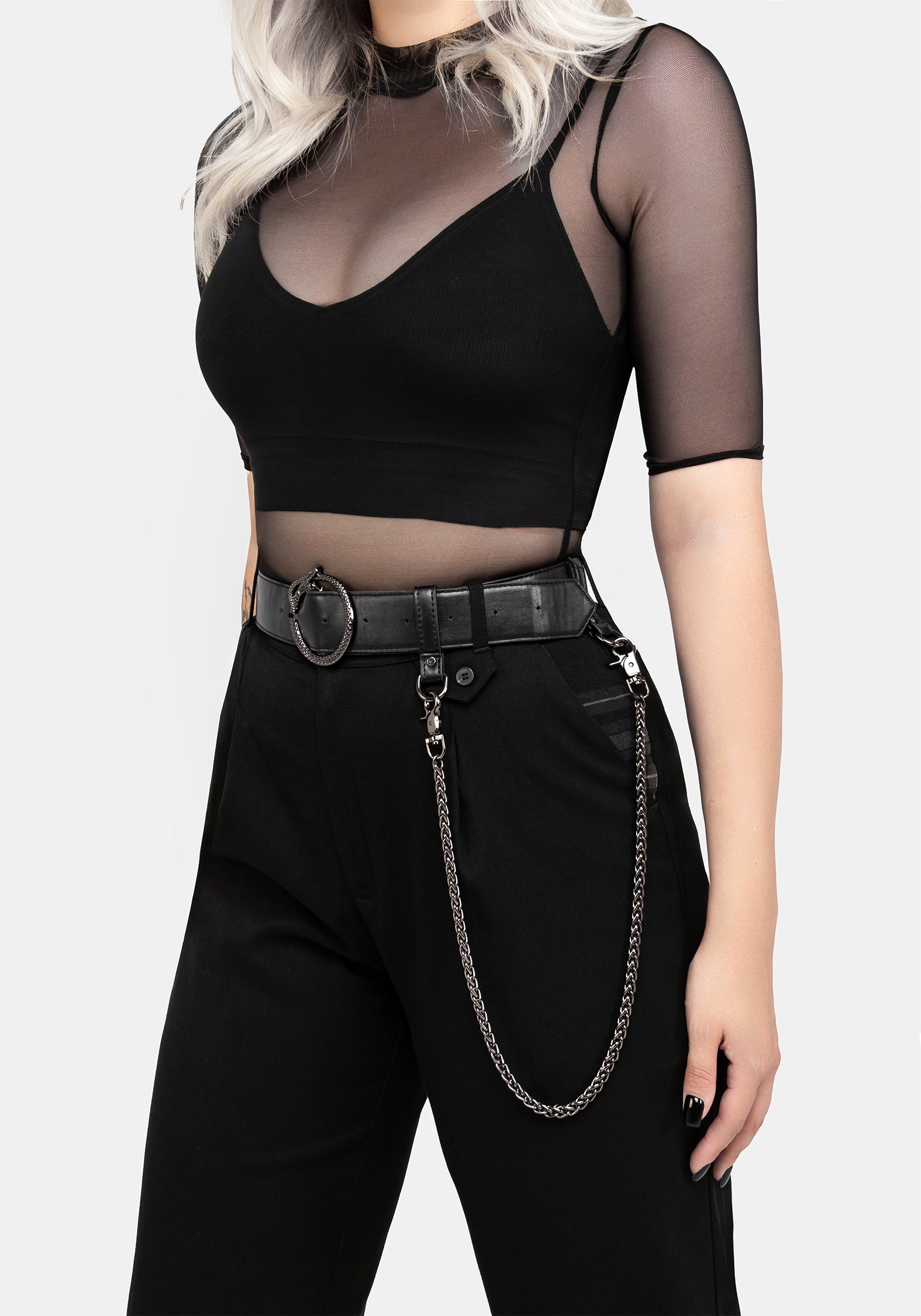 Ouroboros Snake Buckle Chain Belt - Image 7