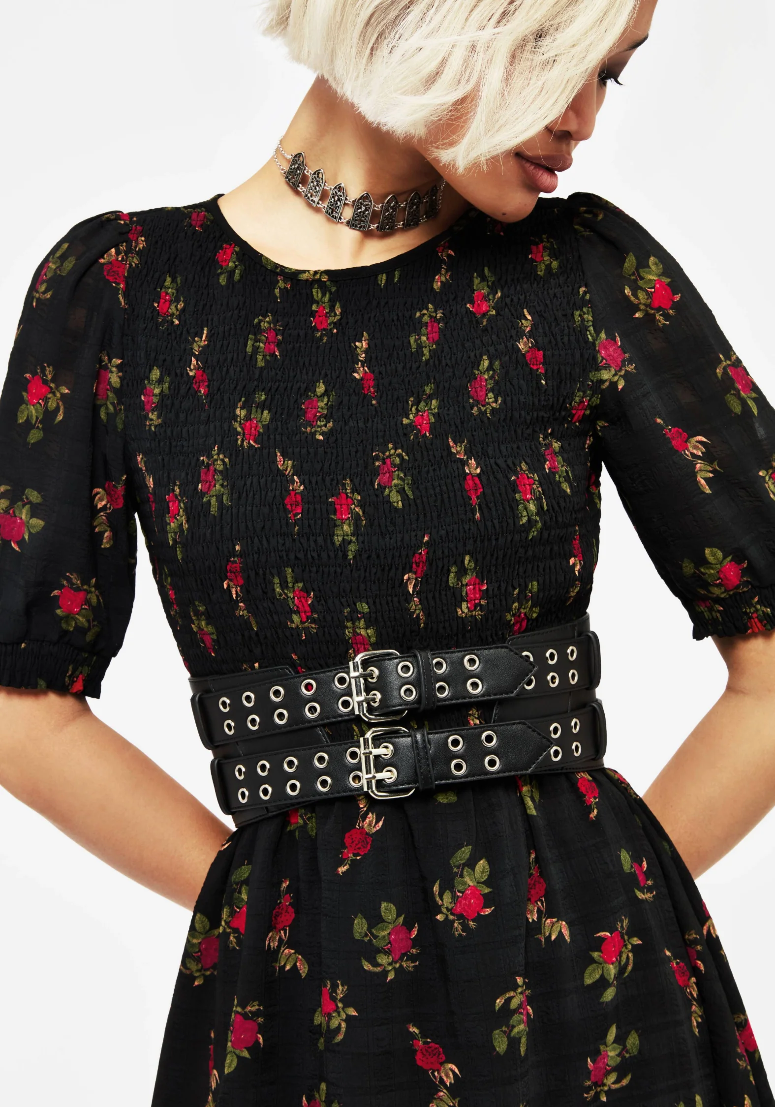 Paranoid Eyelet Double Buckle Waist Belt - Image 2