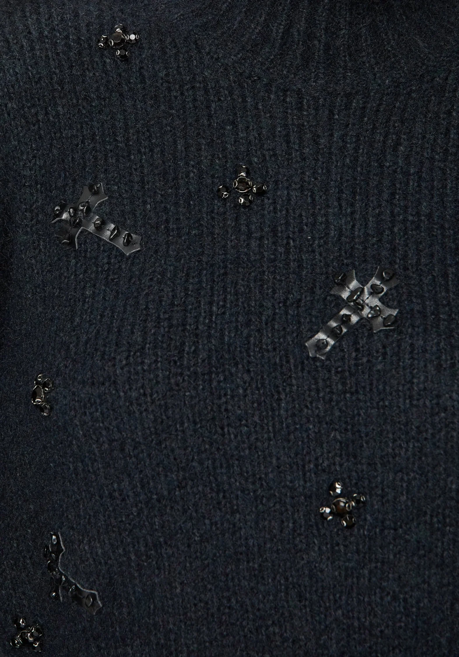 Phantom Cotton Embellished Cross Crop Jumper - Image 2