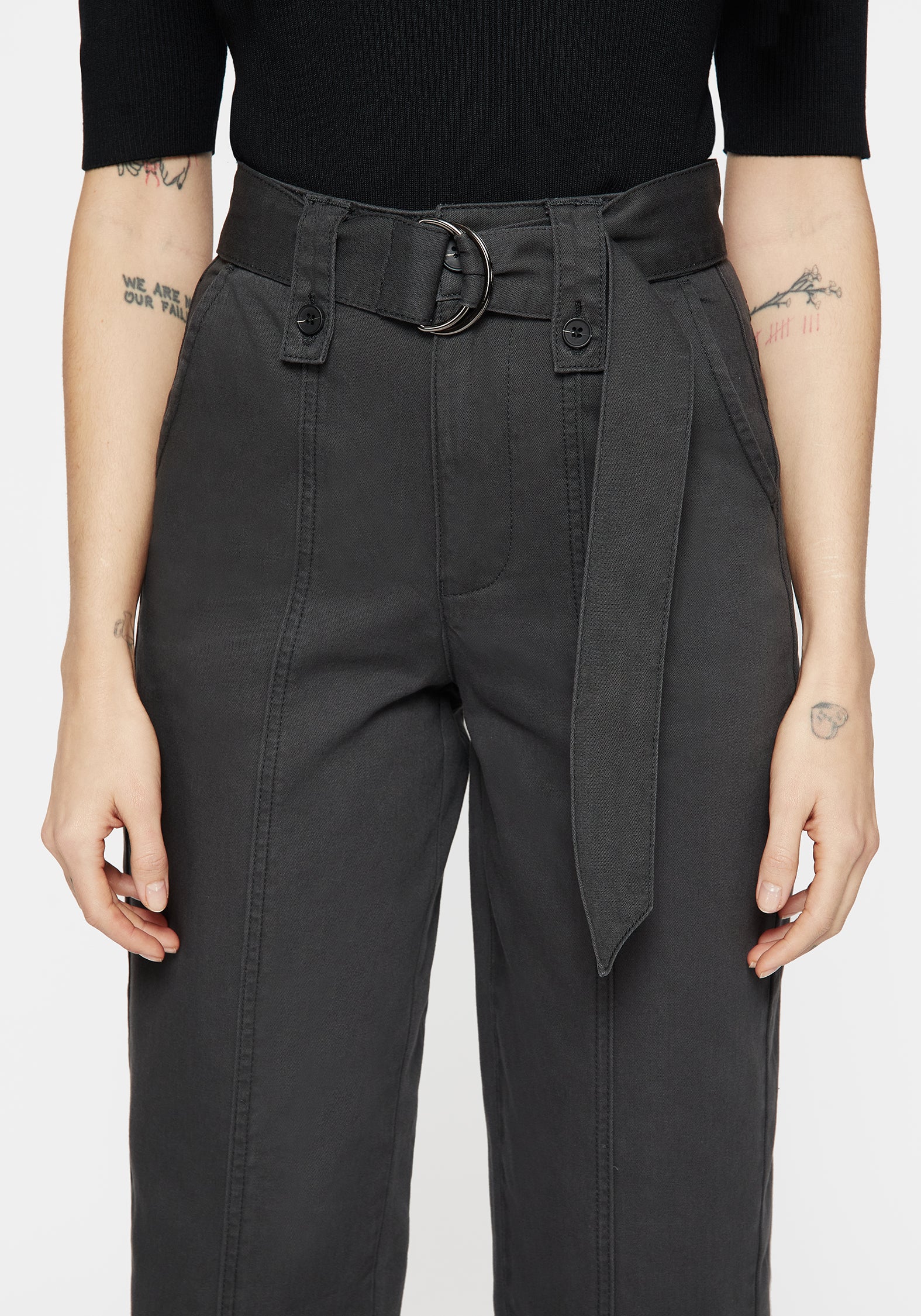 Pinhead Embroidered Belted Balloon Leg Trousers - Image 4