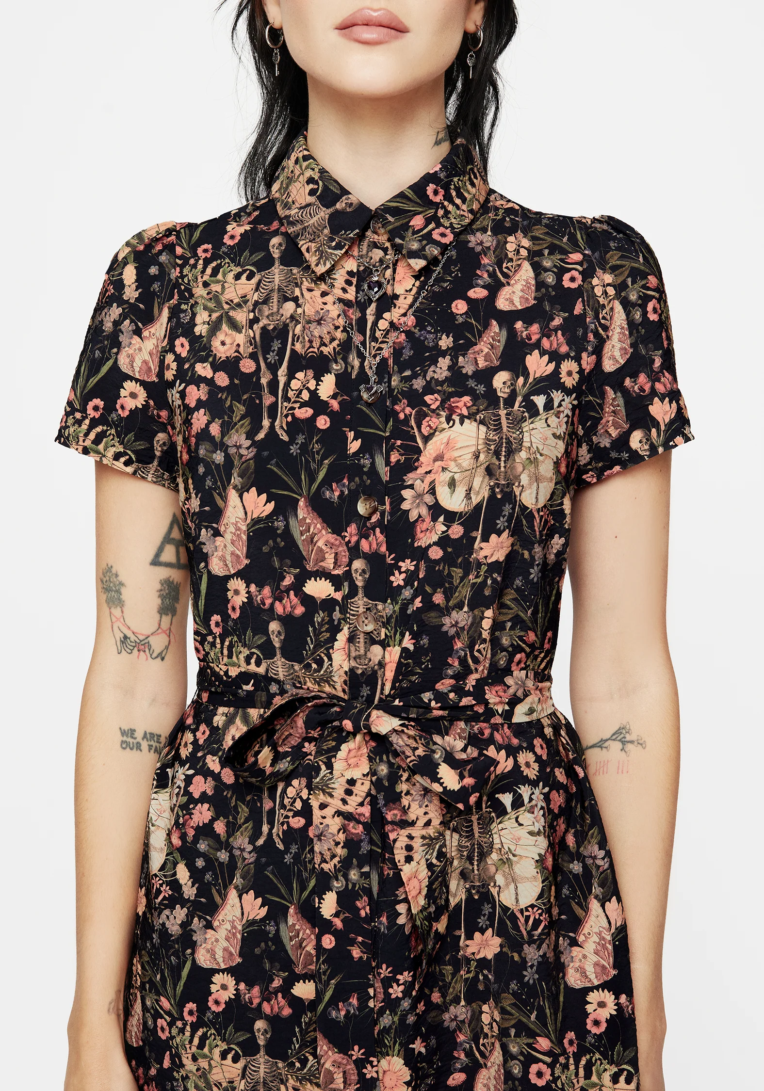 Pixie Floral Print Mini Shirt Dress - Image 2