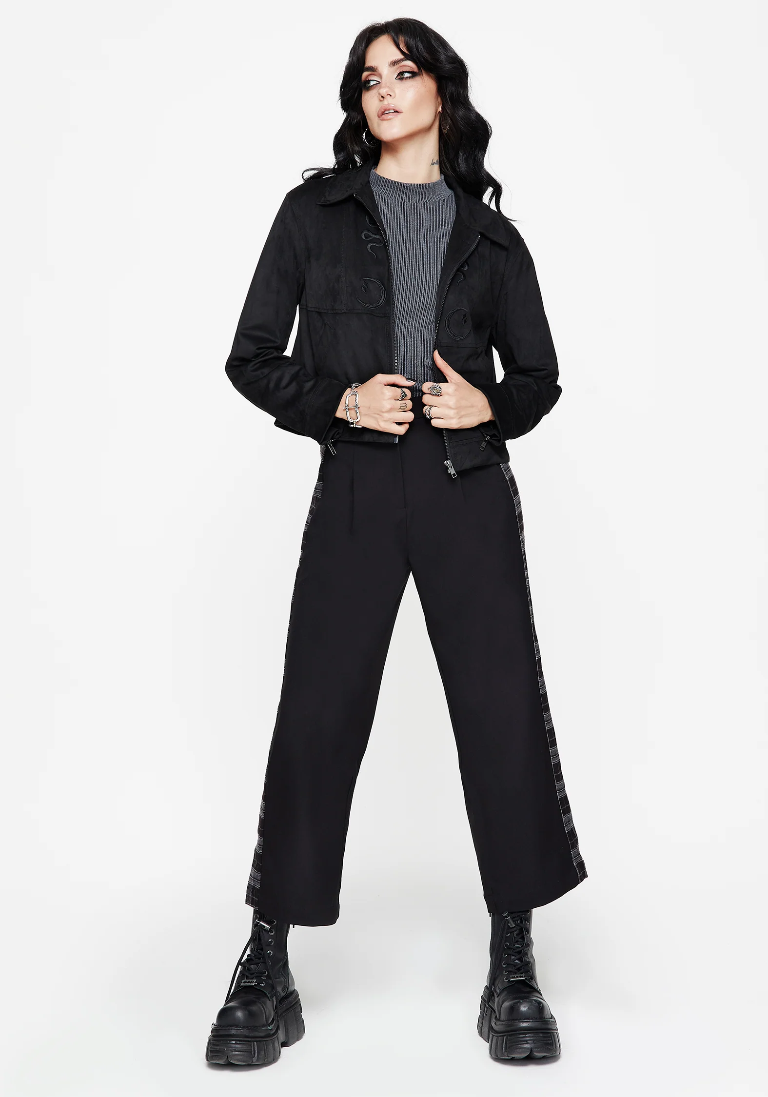 Plutone Spliced Check Straight Leg Trouser - Image 5