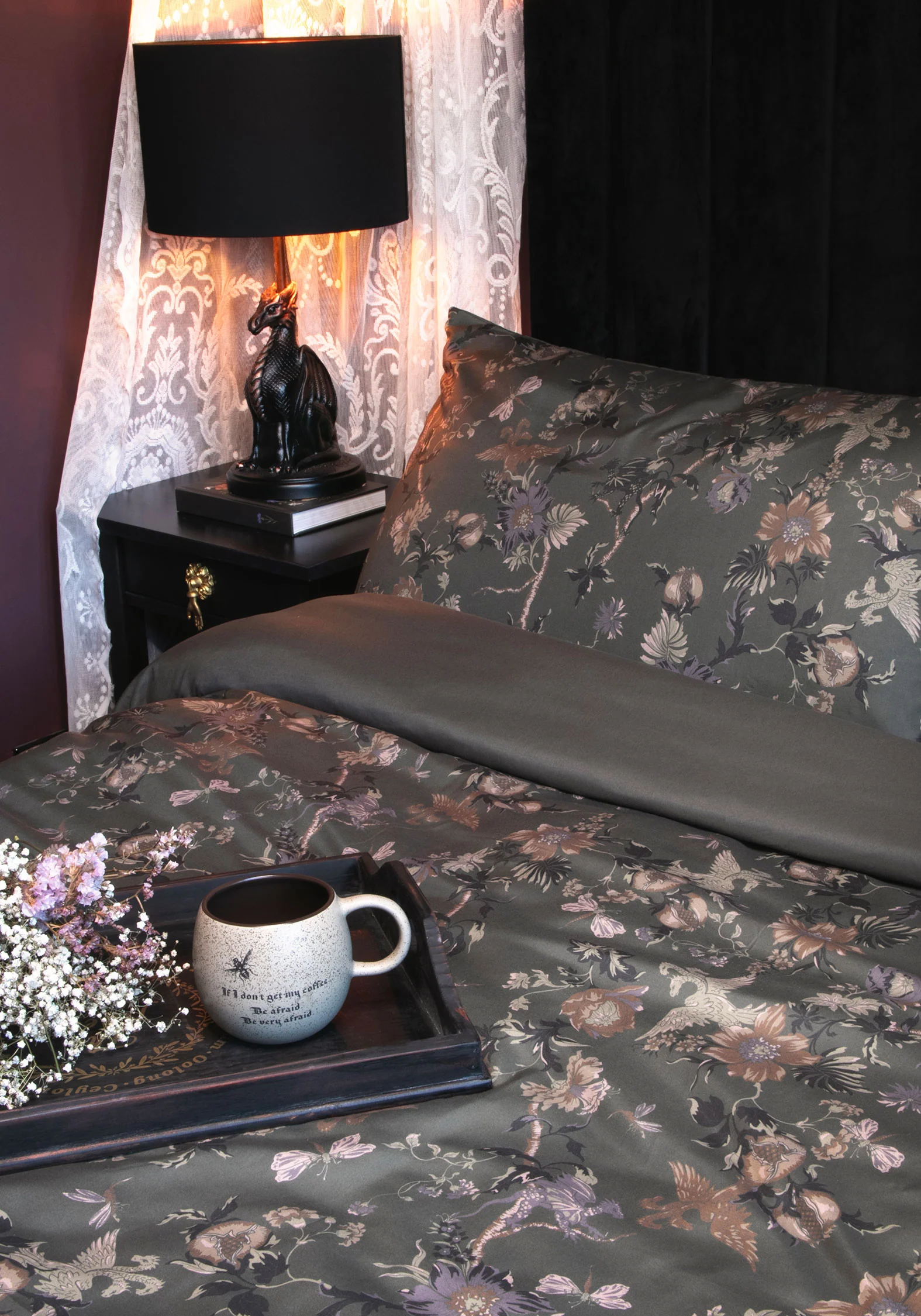 Poison Garden Print Bedding Set - UK King - Image 7