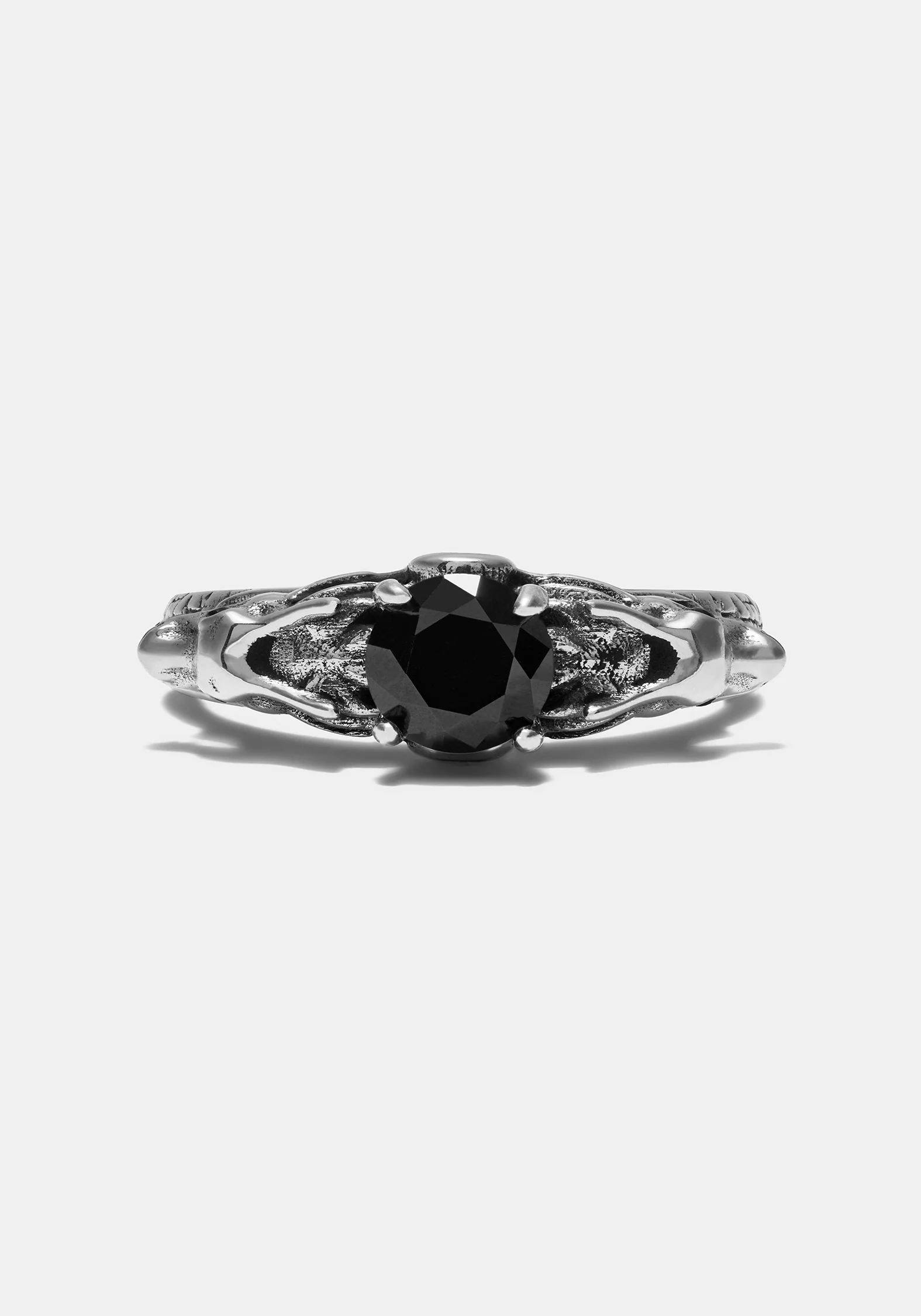 Querida Sterling Silver Black Spinel Dragon Ring - Image 5