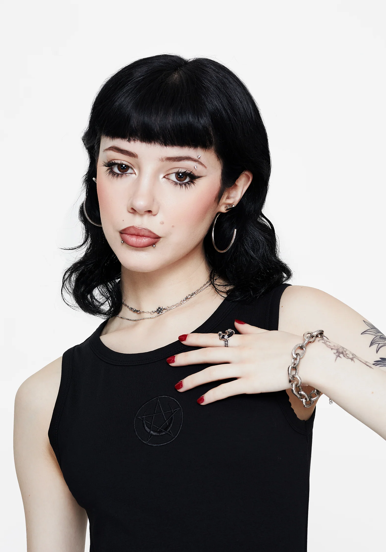 Ramona Snake Hoop Earrings - Image 6