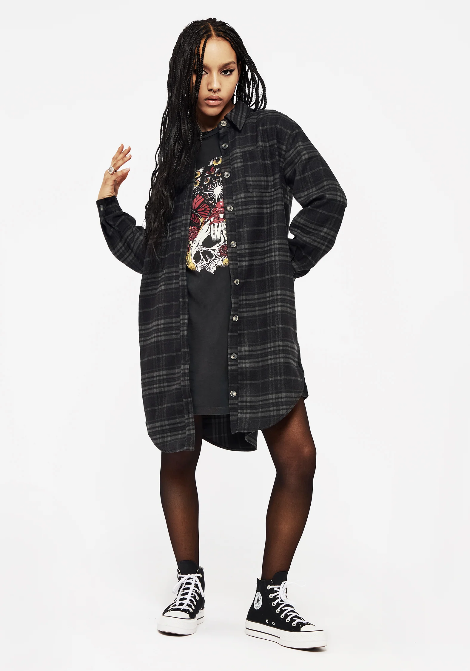 Reckless Check Longline Shirt - Image 5