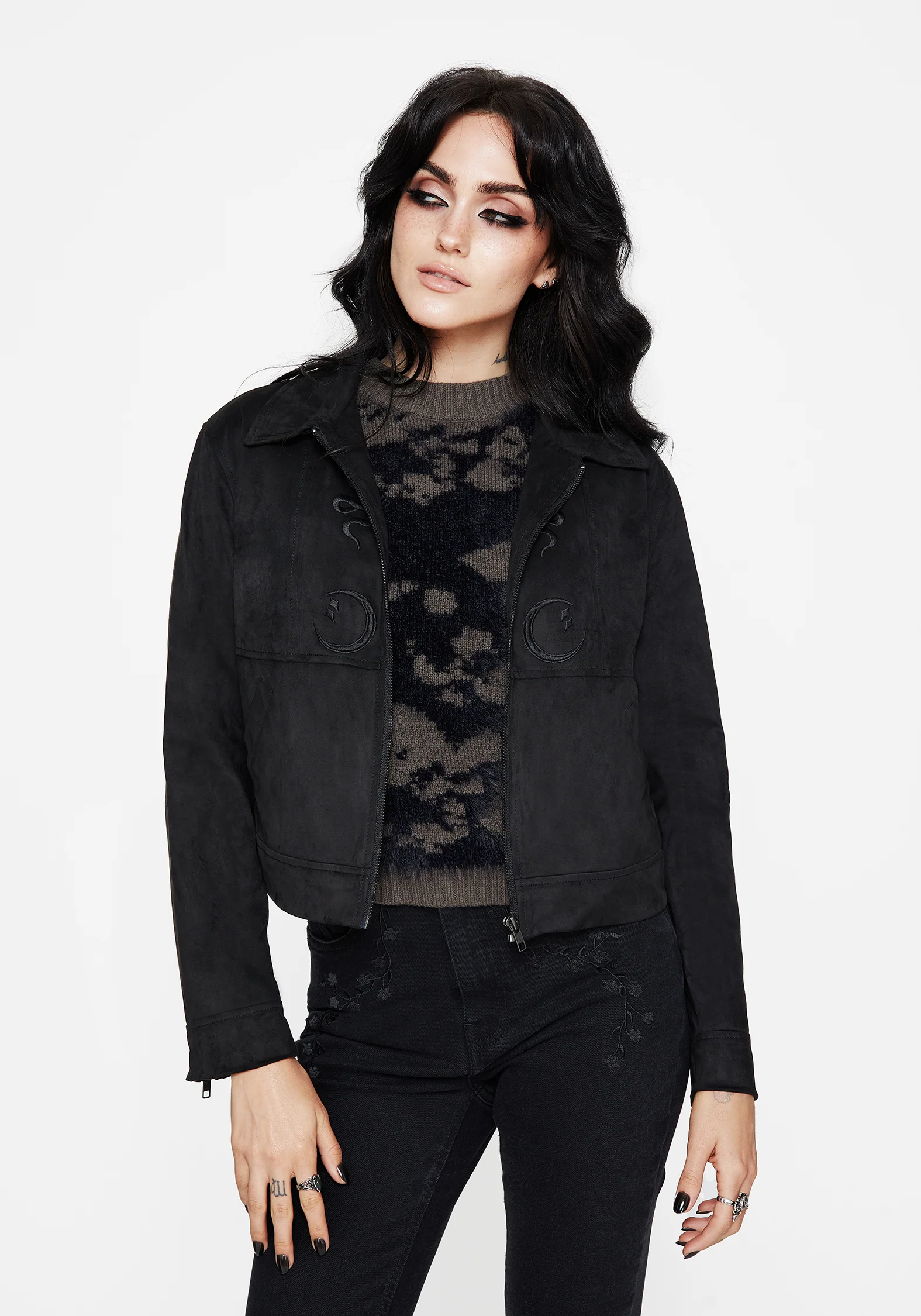 Rite Celestial Embroidered Suedette Jacket - Image 3