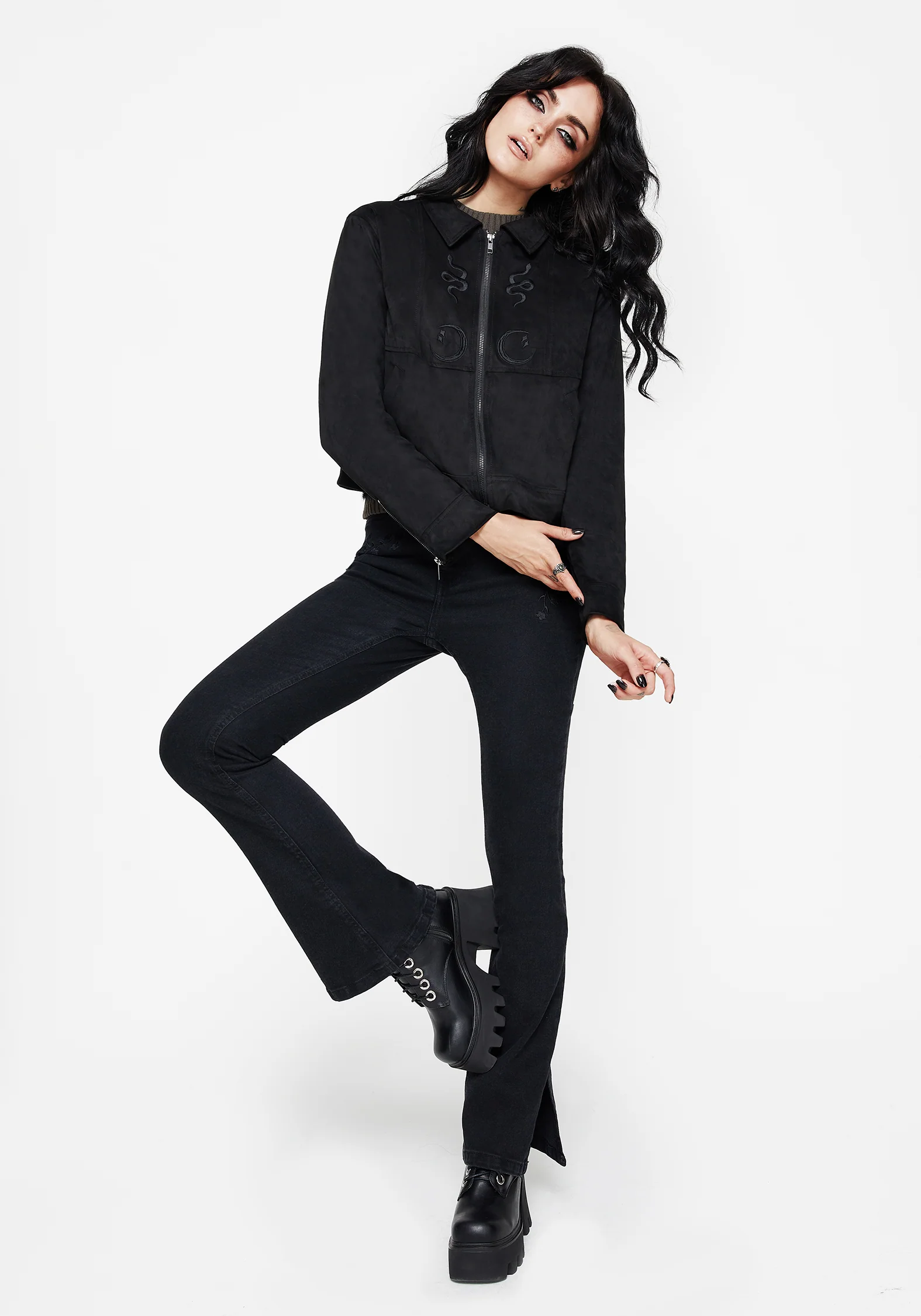 Rite Celestial Embroidered Suedette Jacket - Image 5
