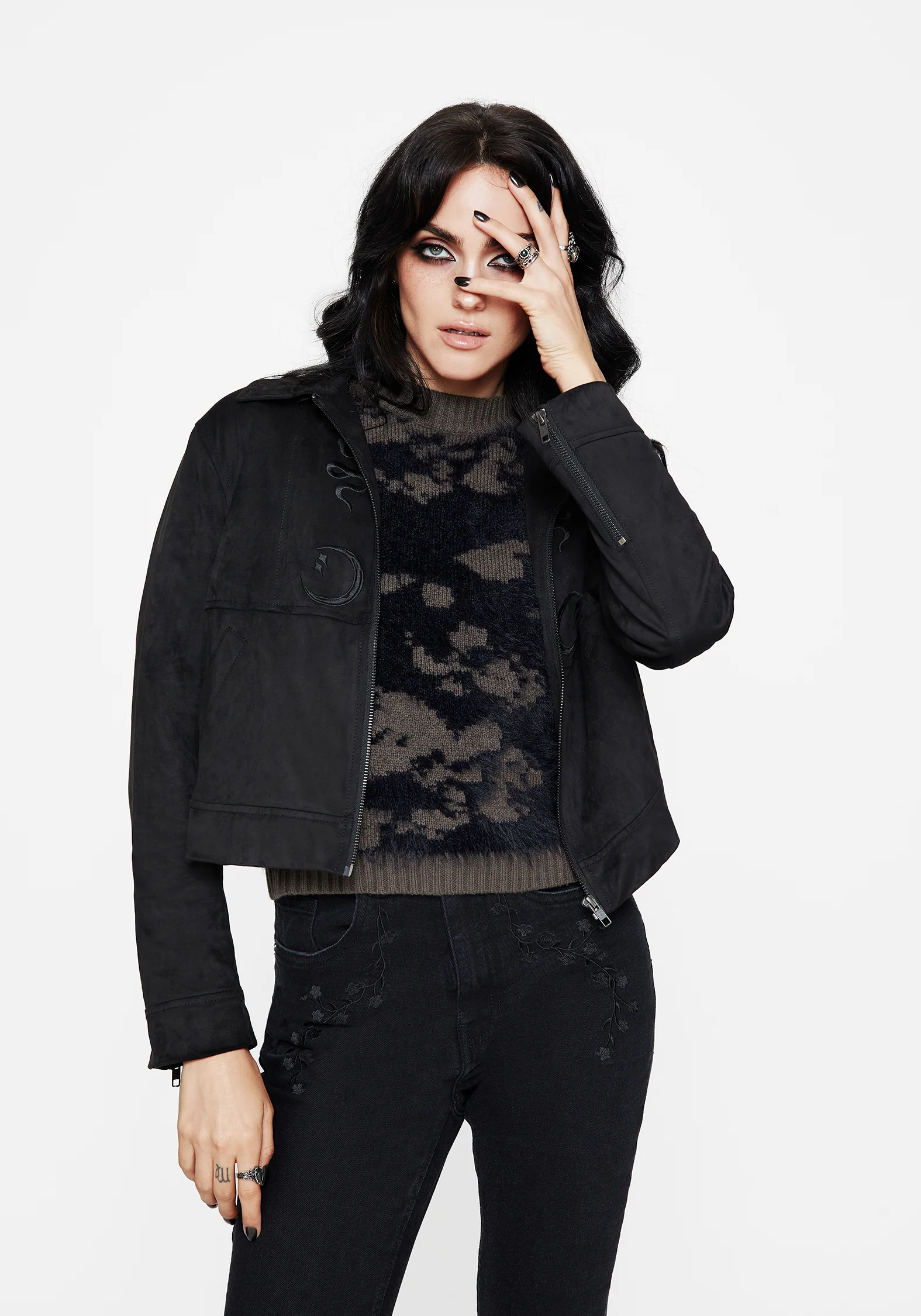 Rite Celestial Embroidered Suedette Jacket - Image 6