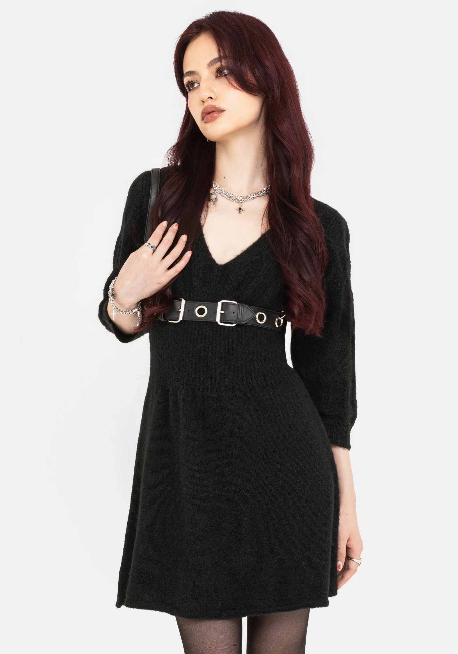 Ritual Gothic Architecture Cable Knit Mini Dress - Image 7