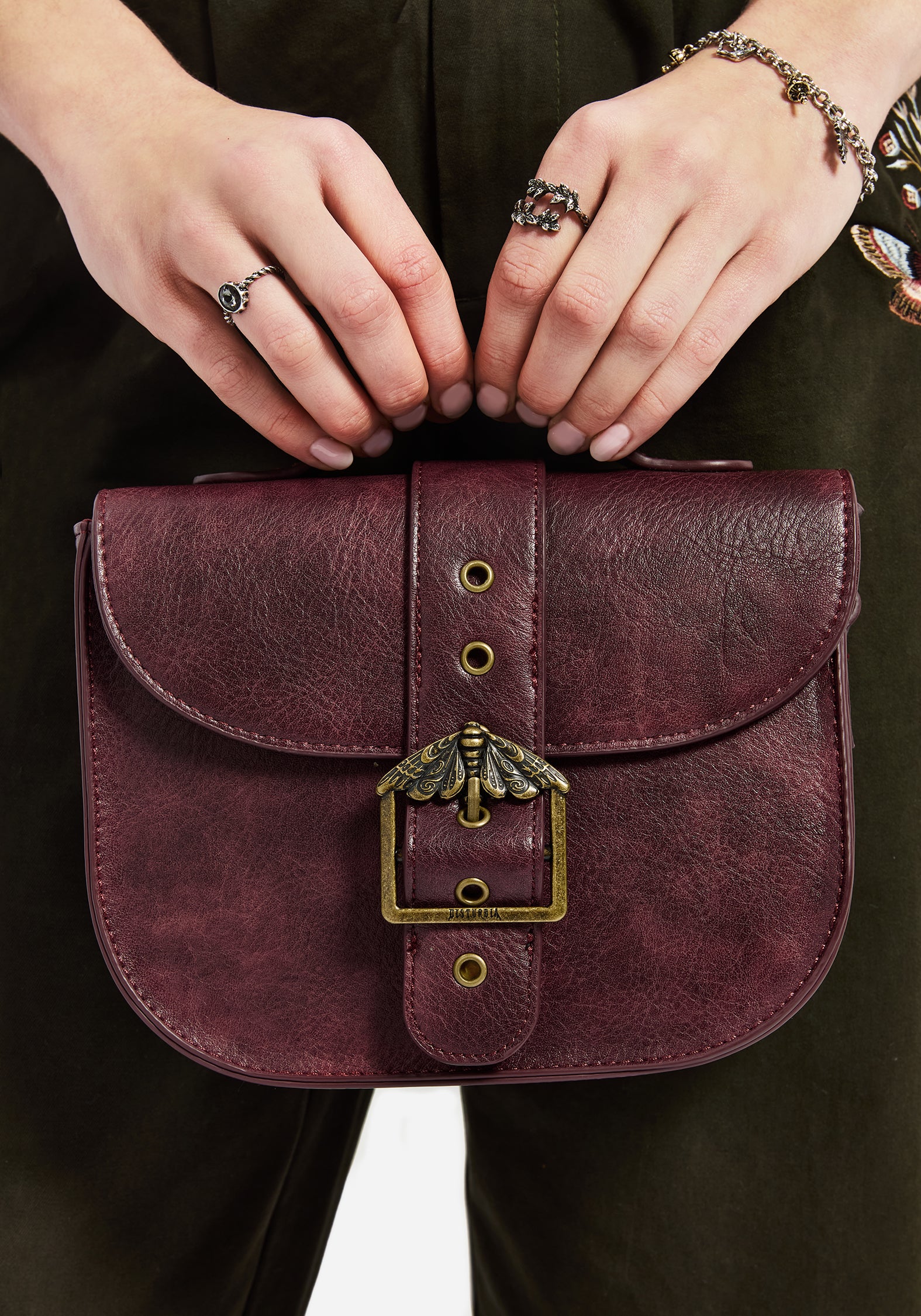 Rosamoth Buckle Crossbody Satchel Bag - Image 7