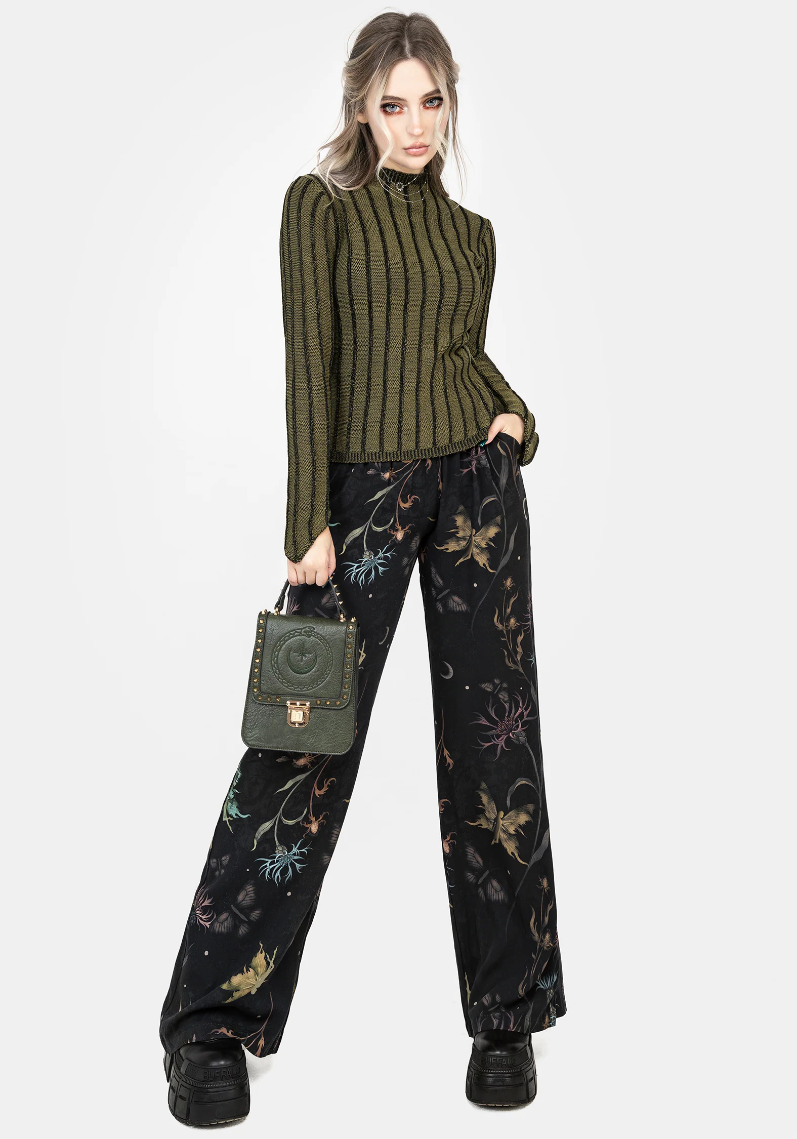 Rosanella Floral Print Straight Leg Trousers - Image 5