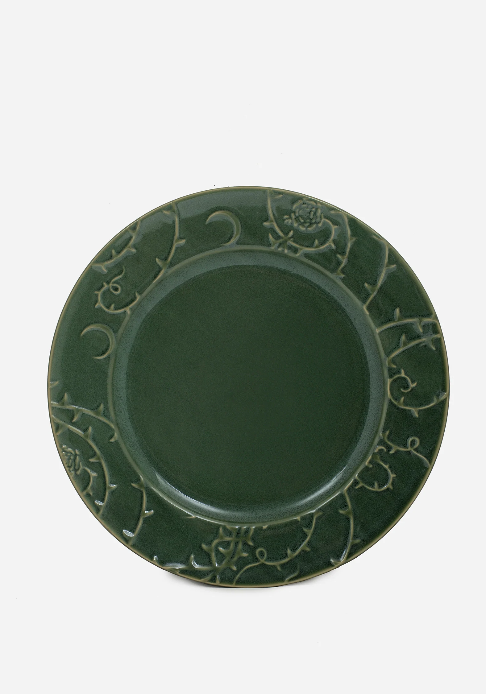 Rosethorn Floral Embossed Dinner Plate  (4 Piece Set) - Image 4