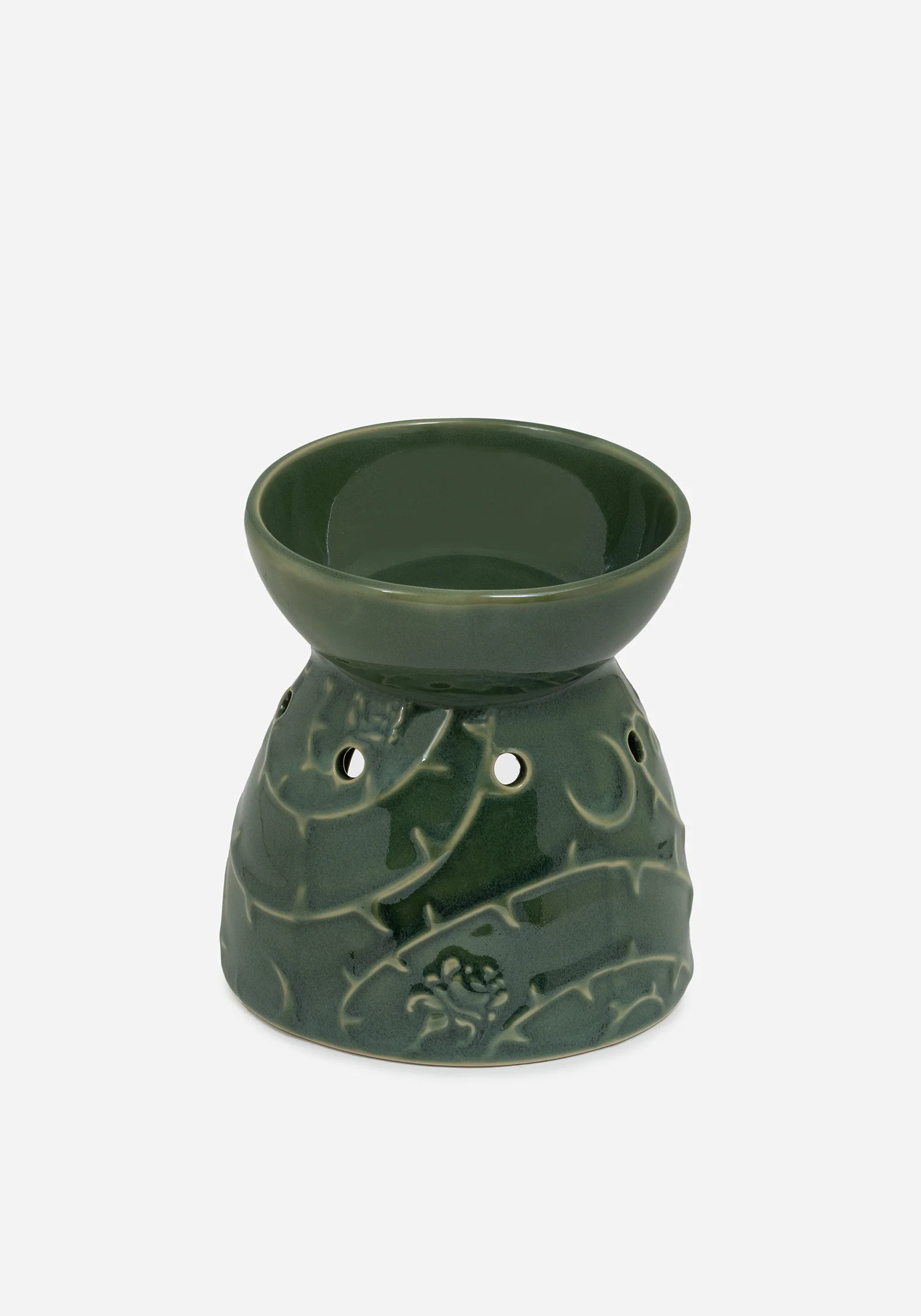 Rosethorn Floral Embossed Tealight Scented Oil Burner - Image 3