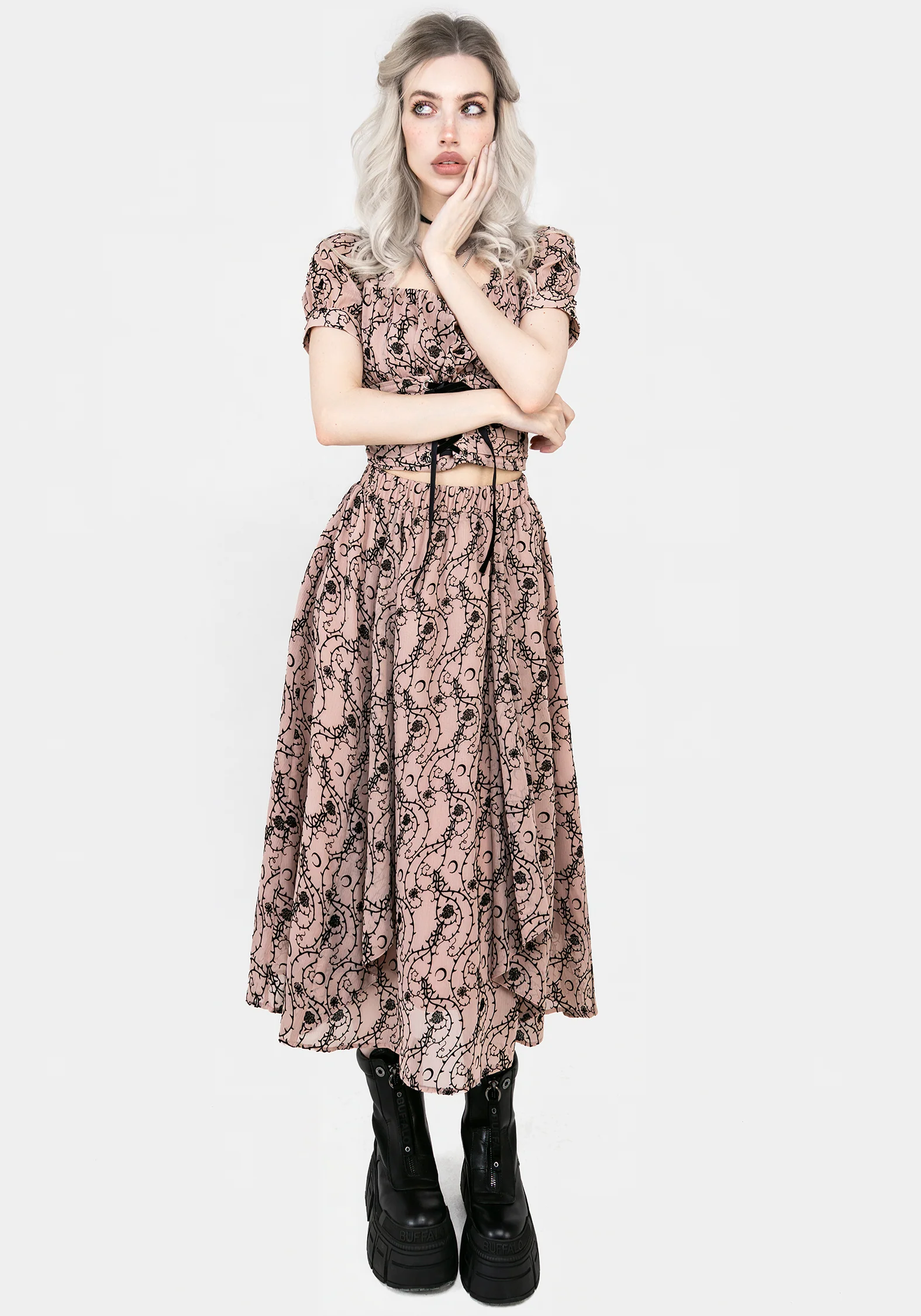 Rosethorn Ruffle Midi Skirt - Image 5