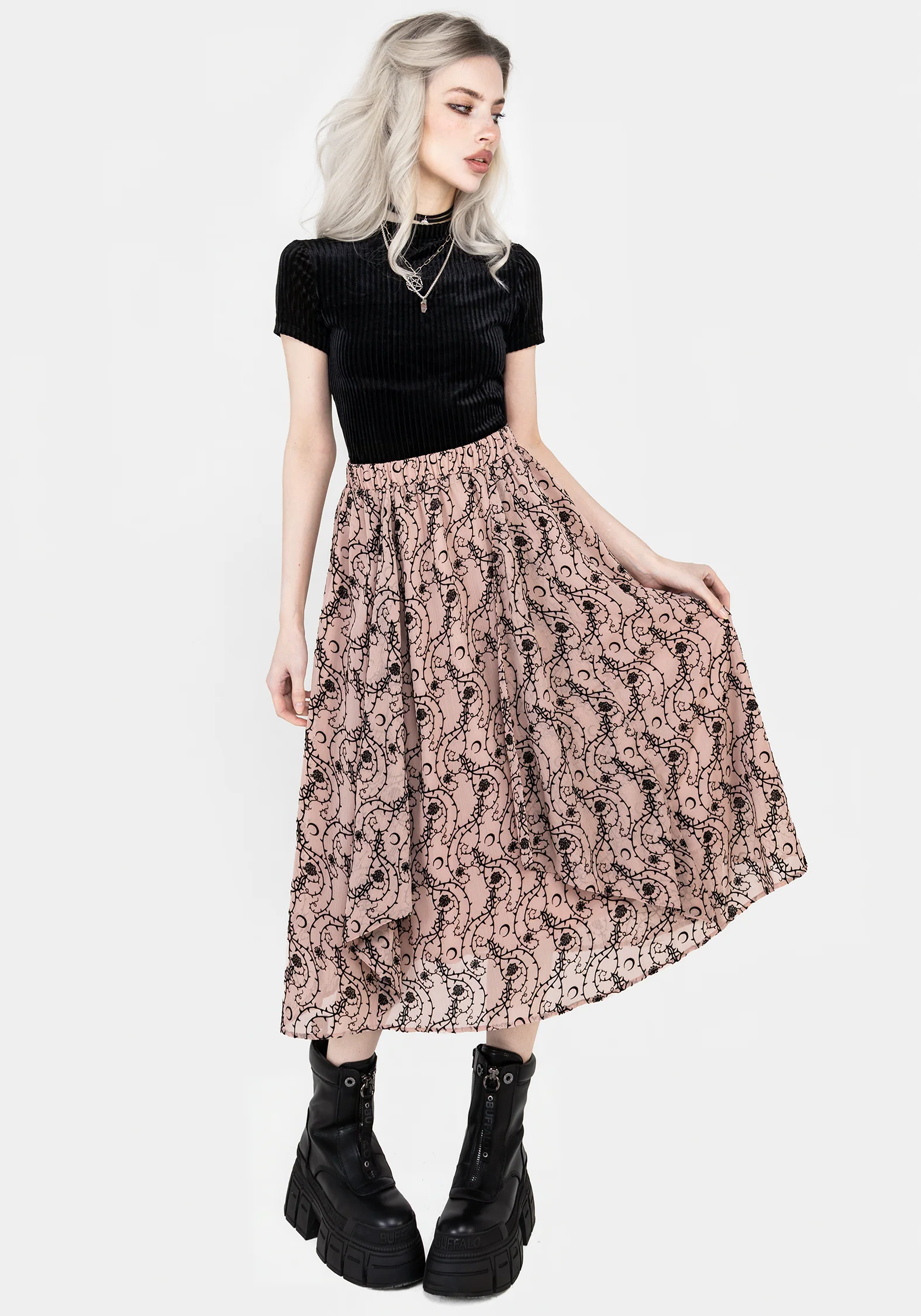 Rosethorn Ruffle Midi Skirt - Image 7