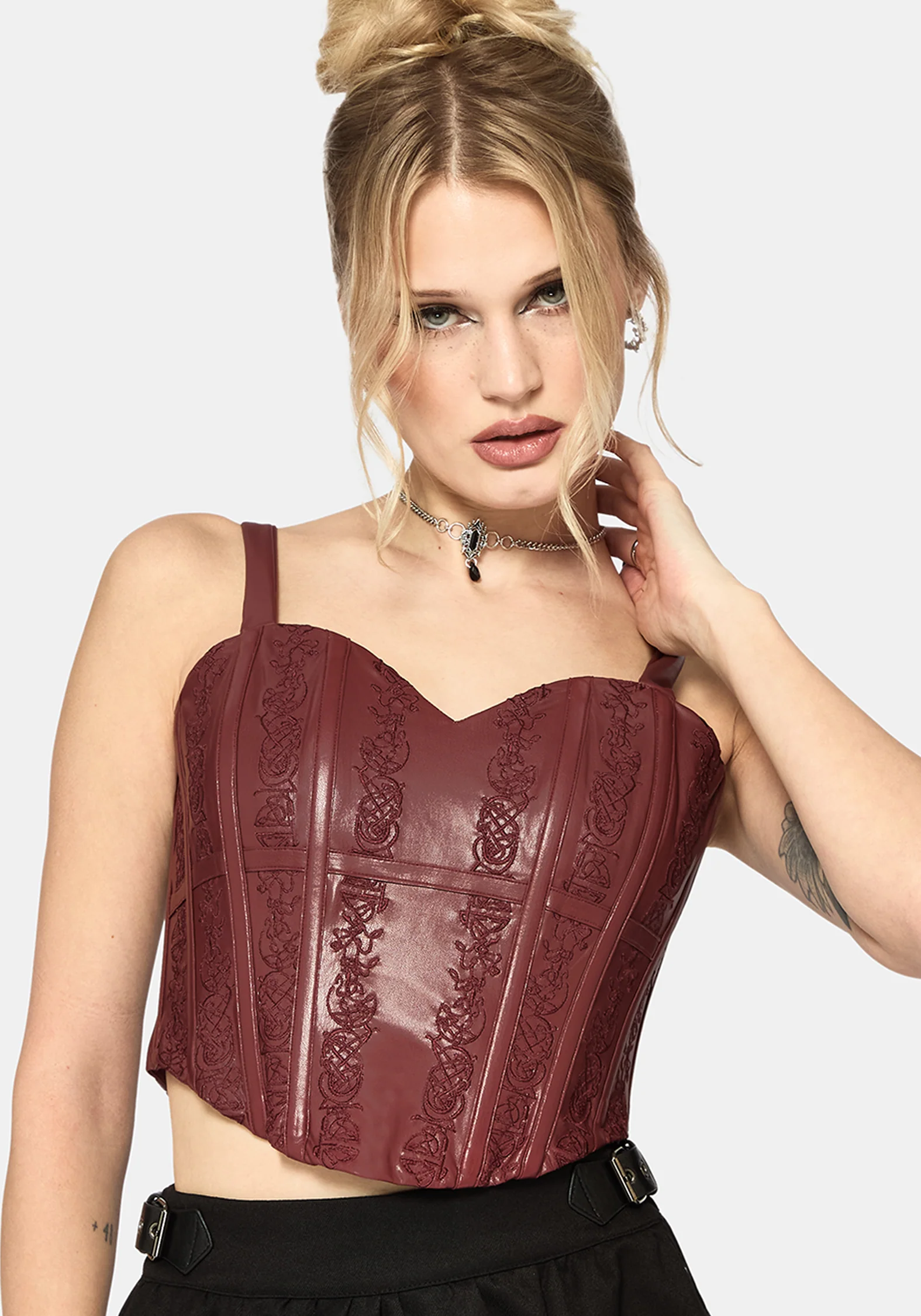 Rouvelle PU Red Corset - Image 4