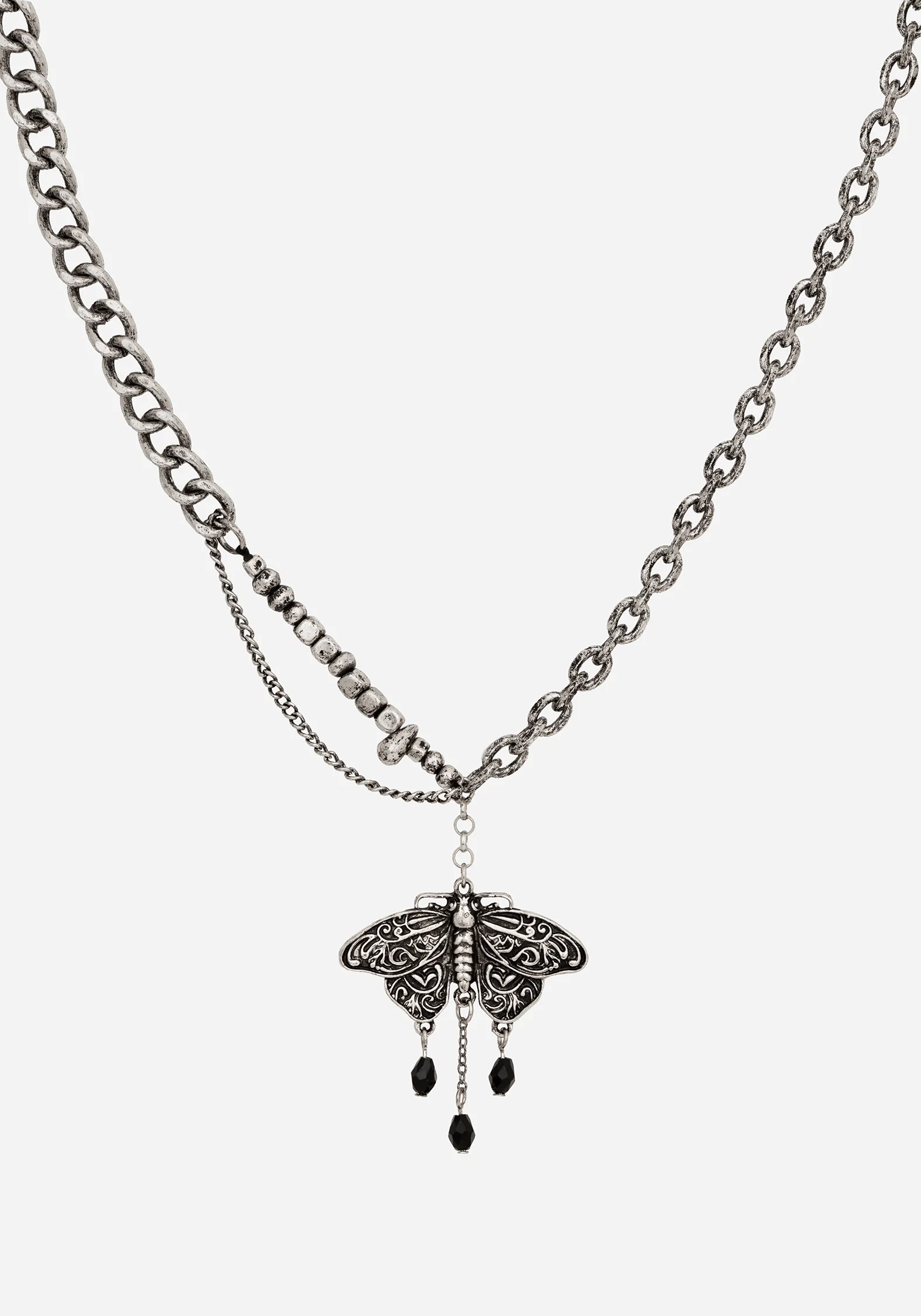 Rowan Moth Mixed Chain Necklace - Image 6