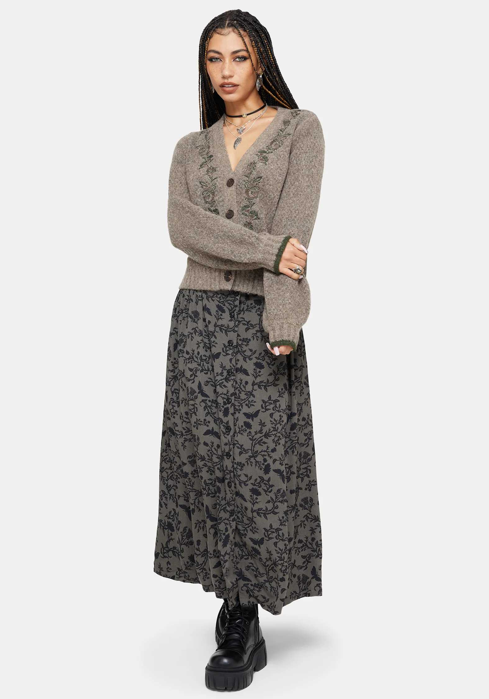 Sao Thistle Embroidered Knit Cardigan - Image 5