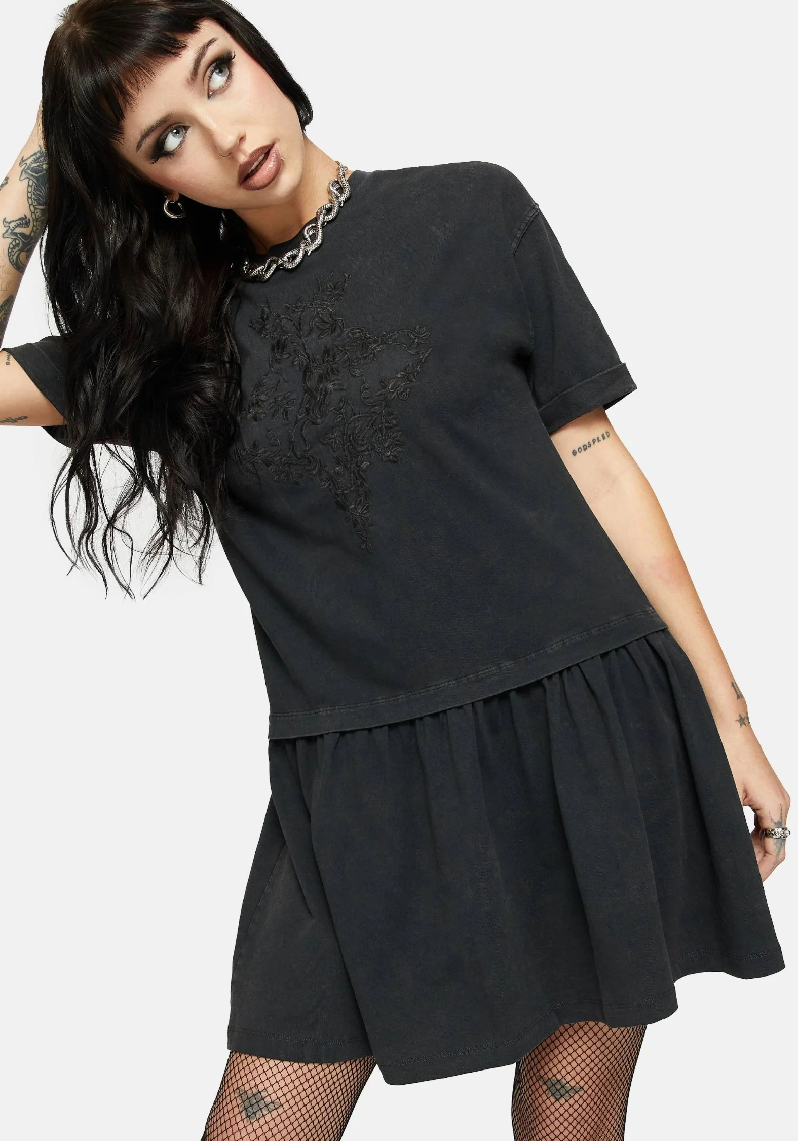 Saski Thorn Drop Waist Skater Dress