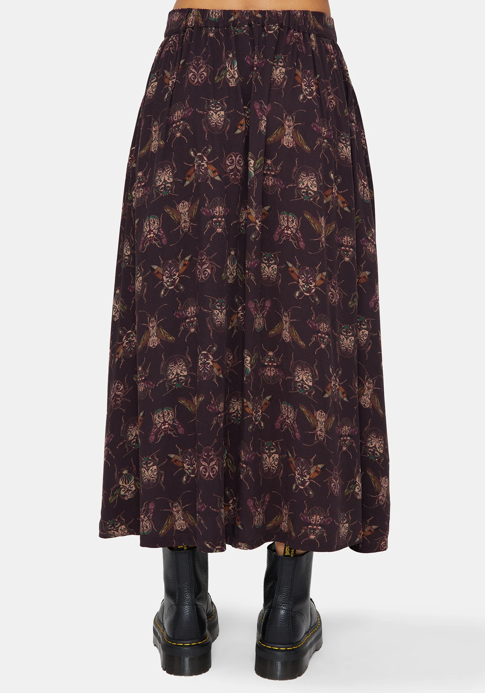 Scorn Bug Printed Midi Skirt - Image 3
