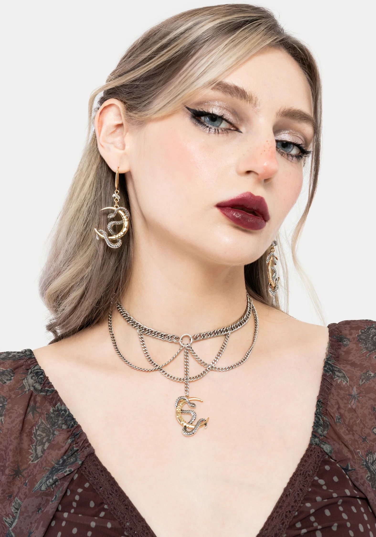 Selendra Snake & Moon Necklace - Image 5