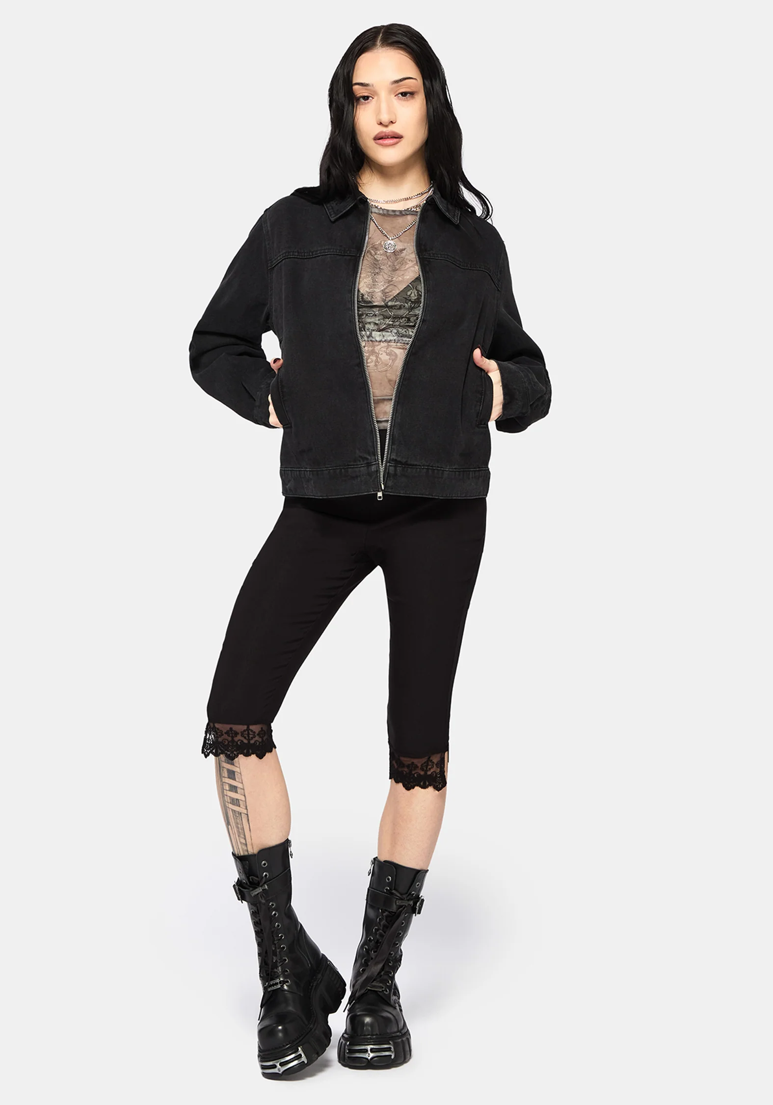 Selin Embroidered Boxy Denim Jacket - Image 7