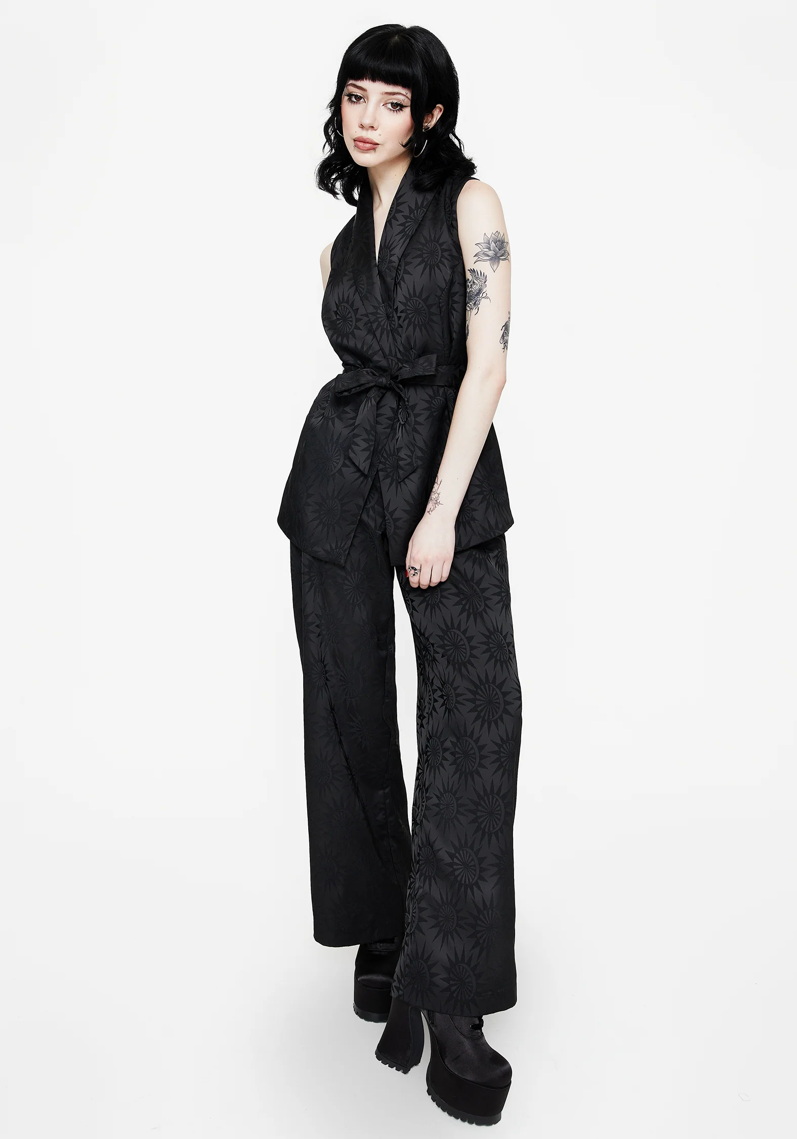 Semine Celestial Printed Wide Leg Trousers - Image 4