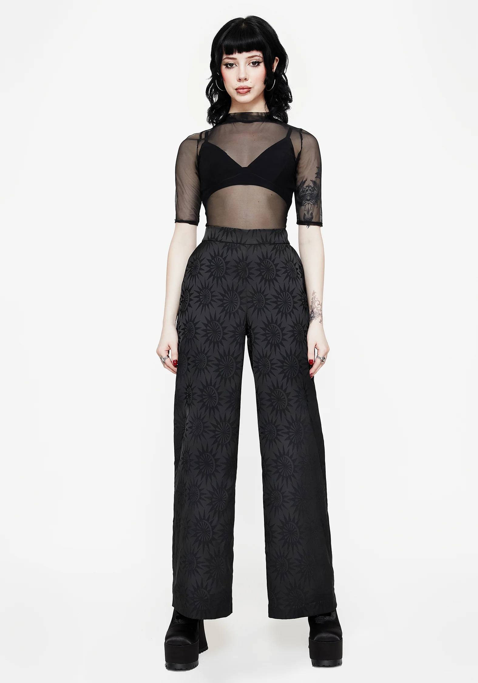 Semine Celestial Printed Wide Leg Trousers - Image 5
