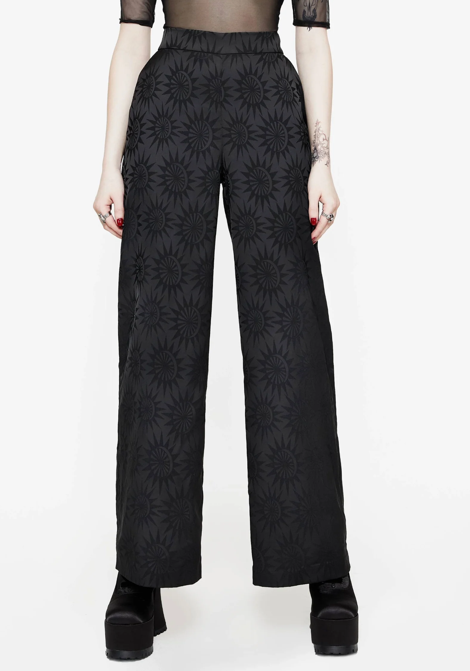 Semine Celestial Printed Wide Leg Trousers - Image 6