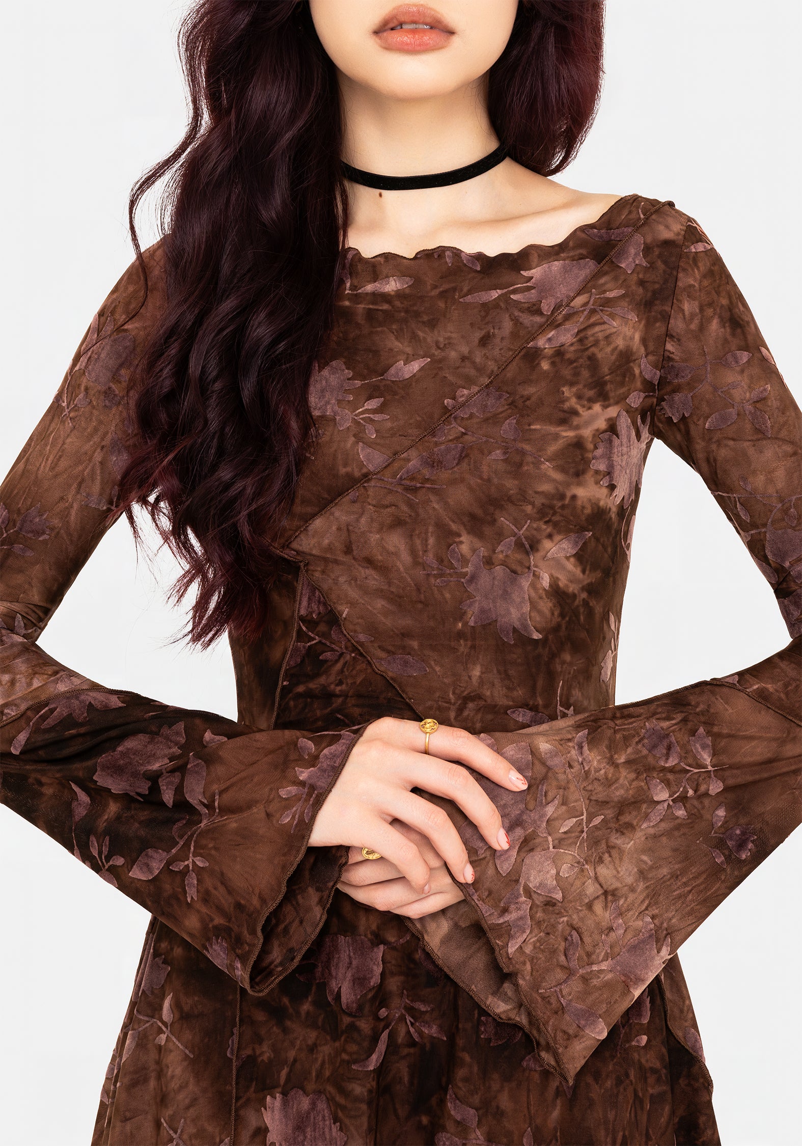 Serenade Long Sleeve Floral Mini Dress - Image 2