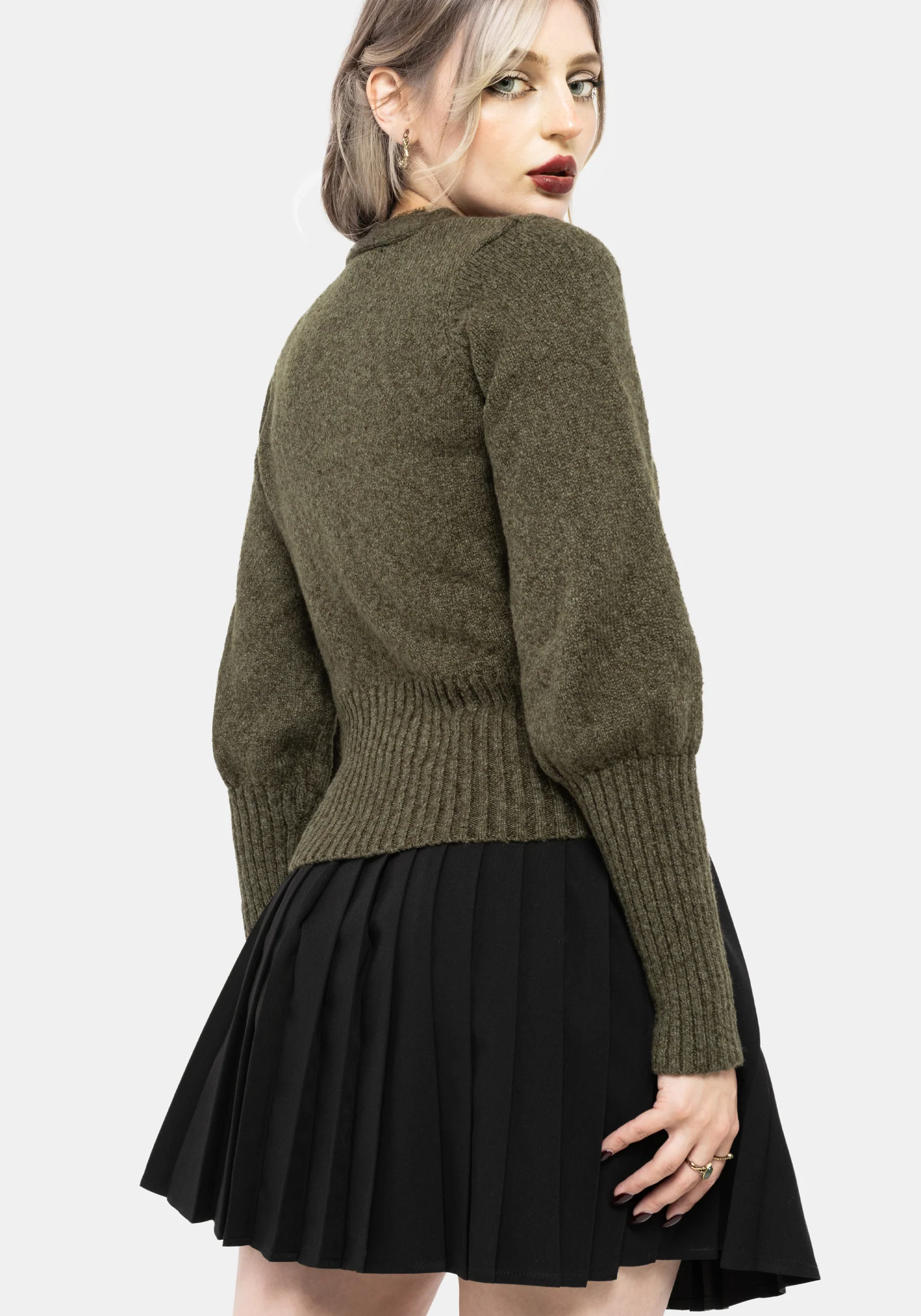 Serpent Snake Embroidered Knit Cardigan - Image 3