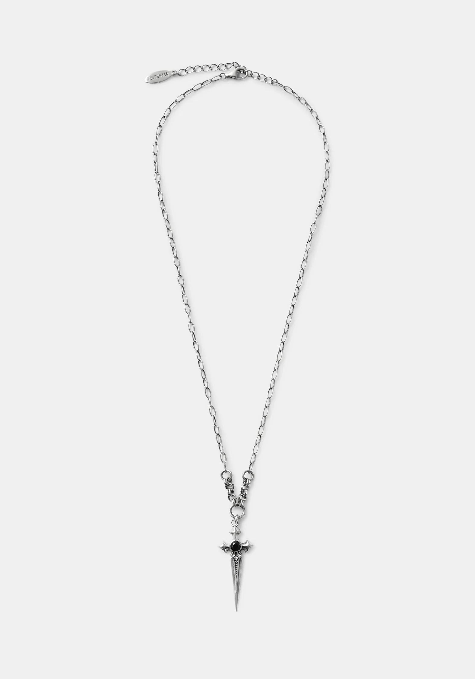 Sica Sword Sterling Silver Black Spinel Necklace - Image 5