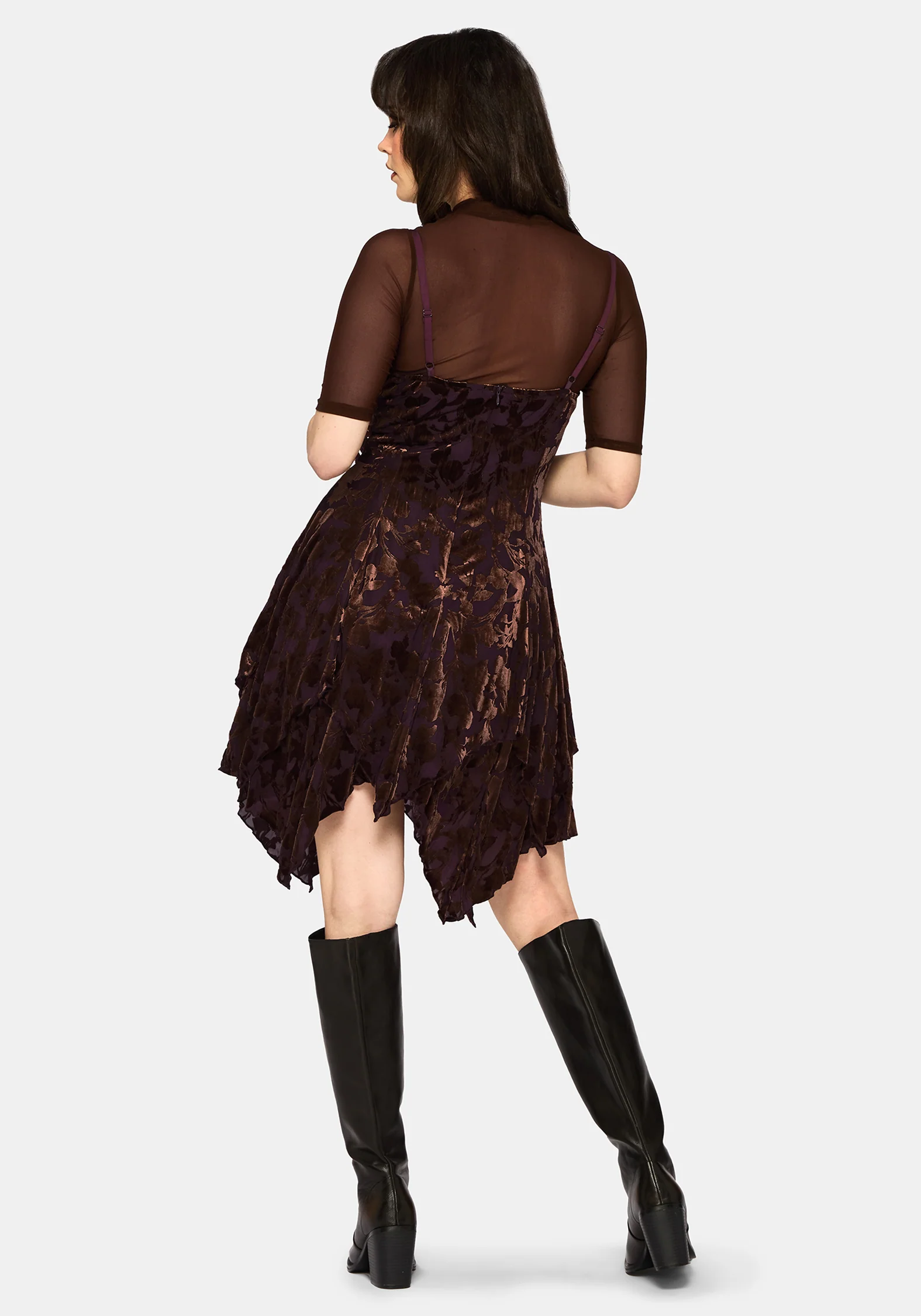 Sienna Devore Hanky Hem Cami Mini Dress - Image 3