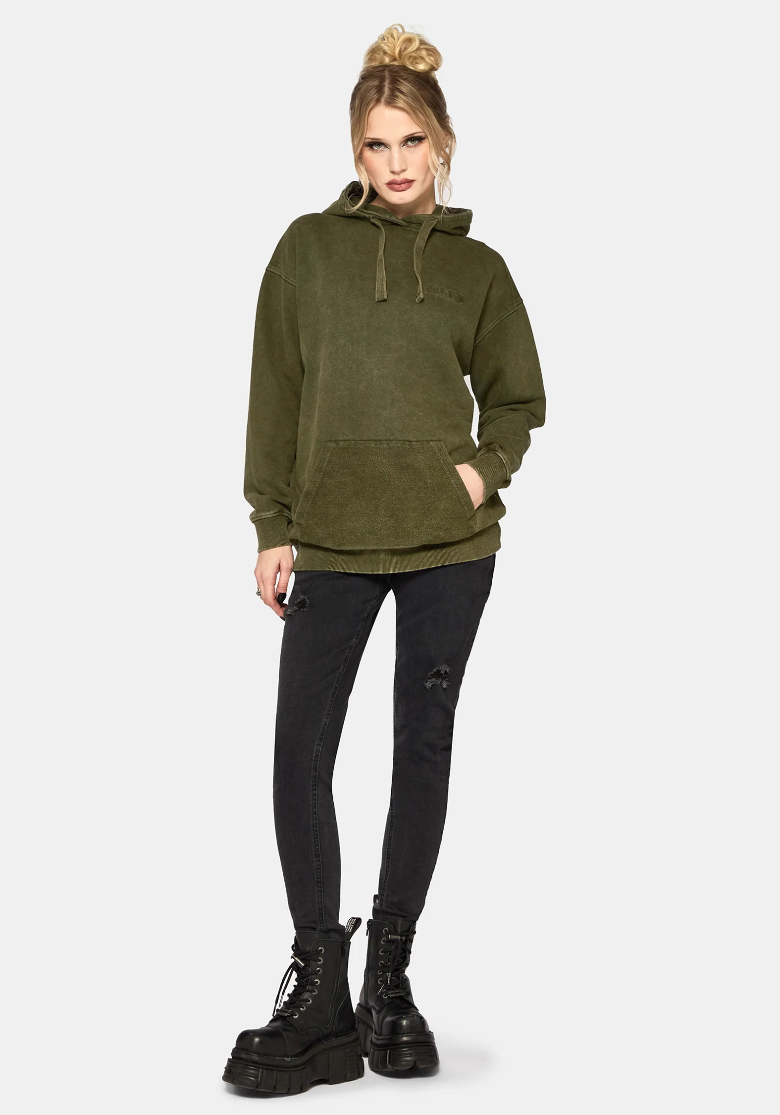 Sira Oversized Applique Patch Hoodie - Image 5