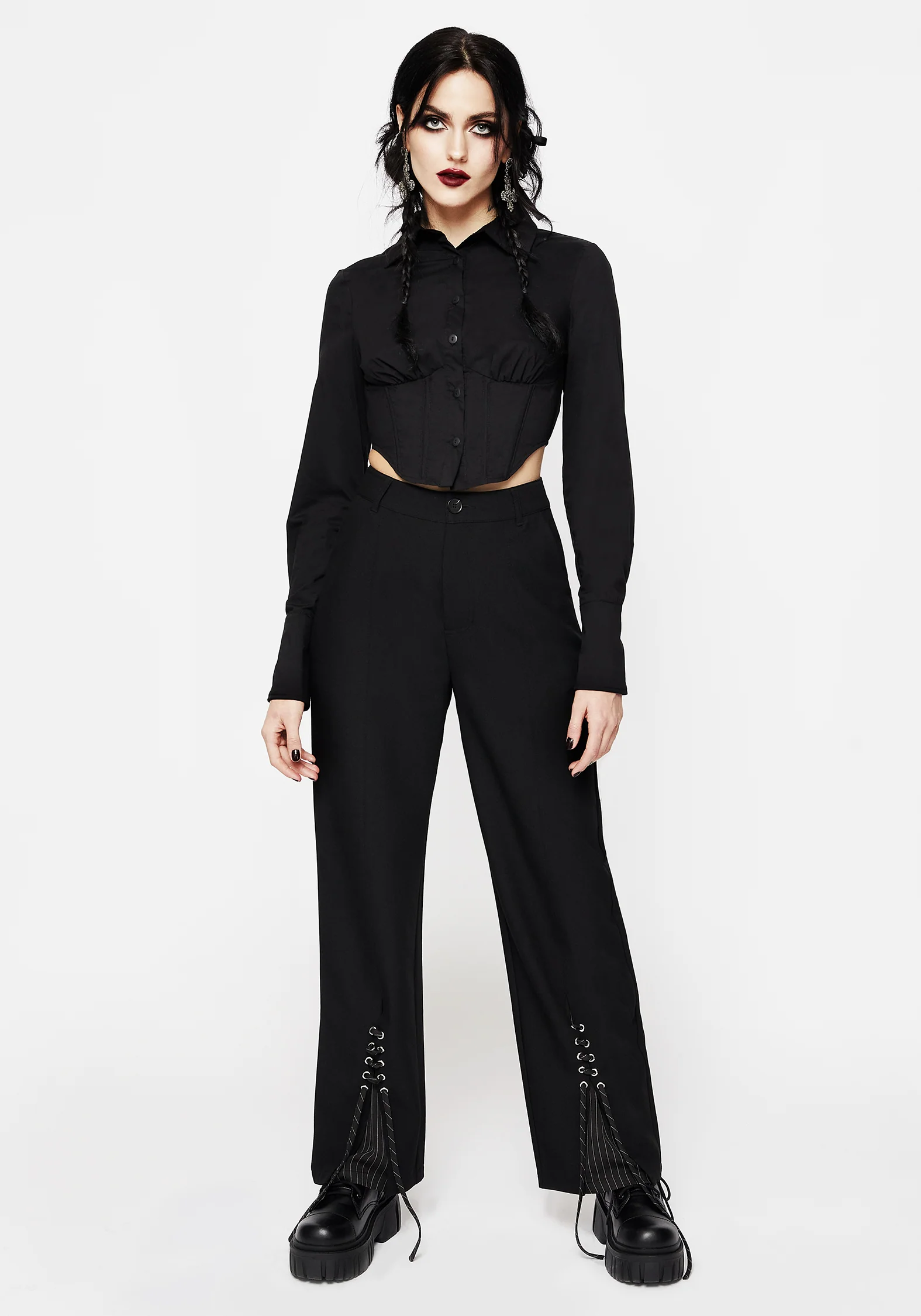 Split Lace Trousers - Image 6