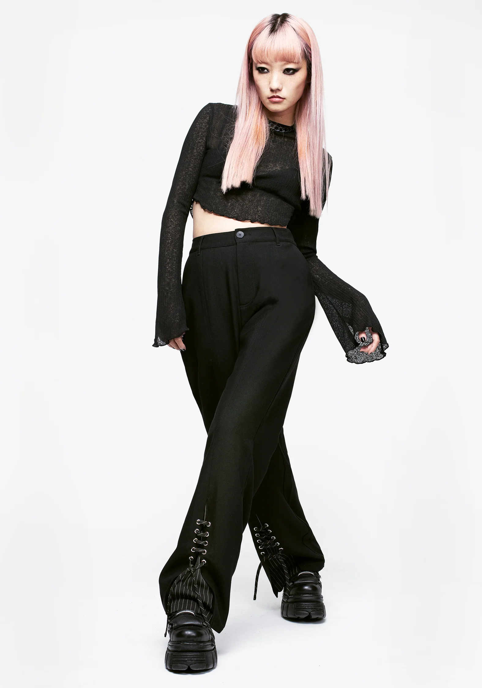 Split Lace Trousers - Image 8
