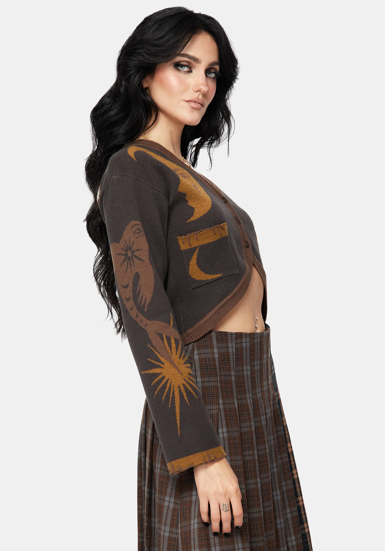 Starfall Moon Jacquard Knit Cardigan - Image 4