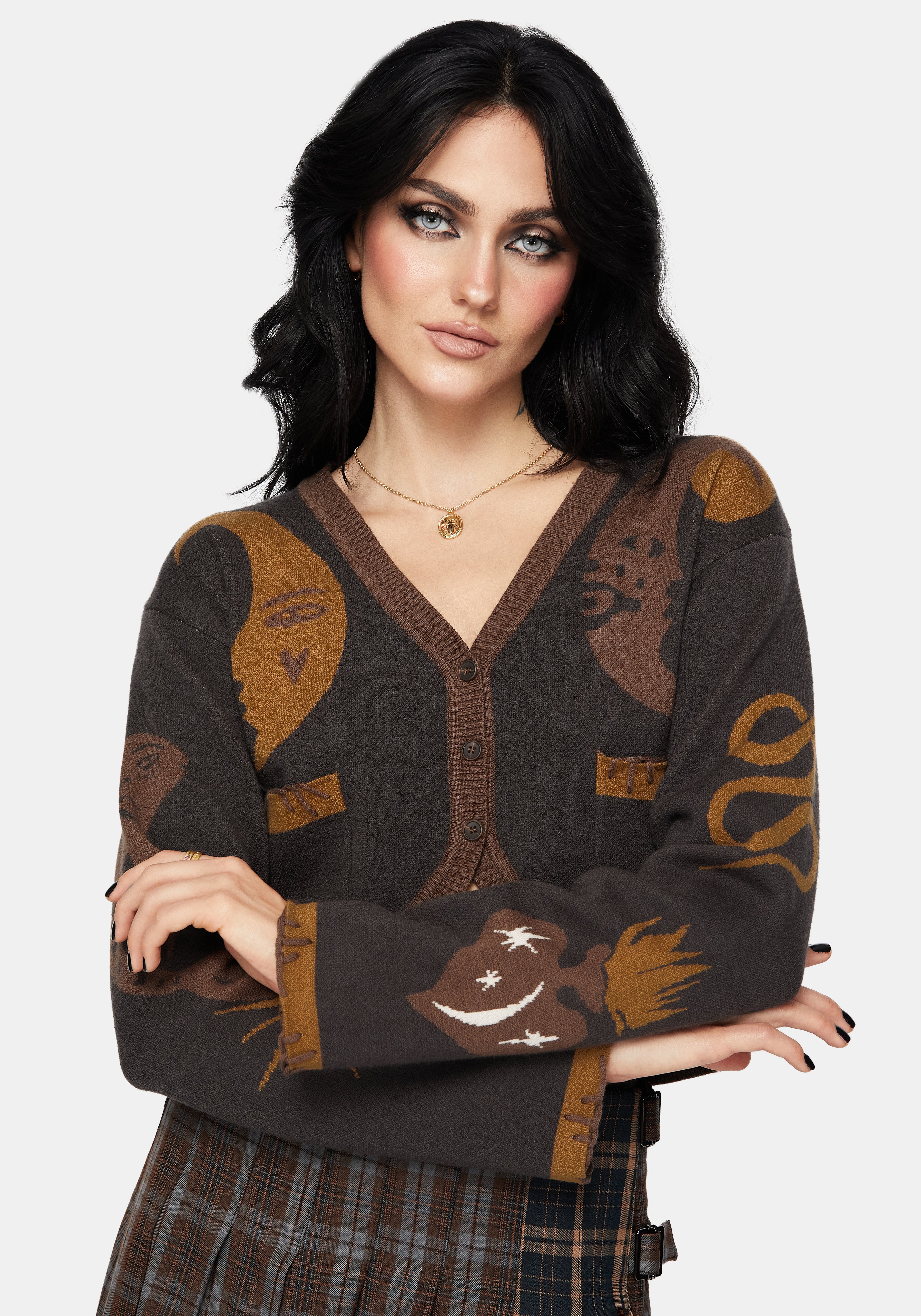 Starfall Moon Jacquard Knit Cardigan - Image 6