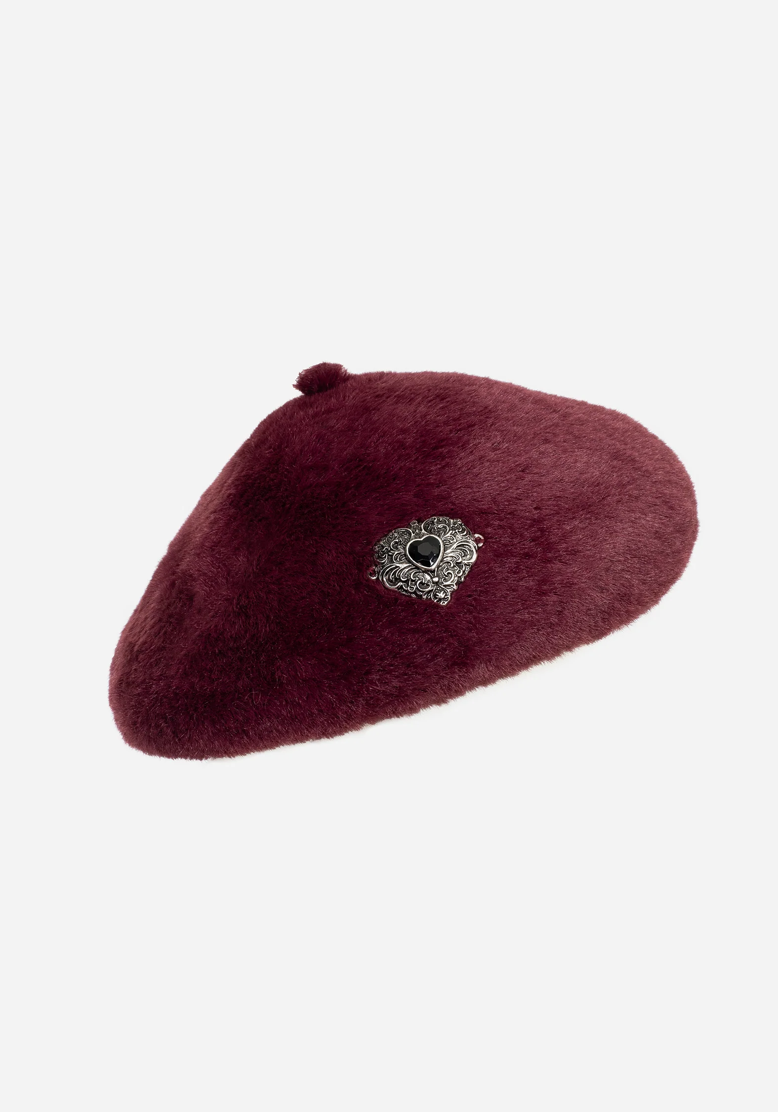 Stella Heart Brooch Beret - Image 6