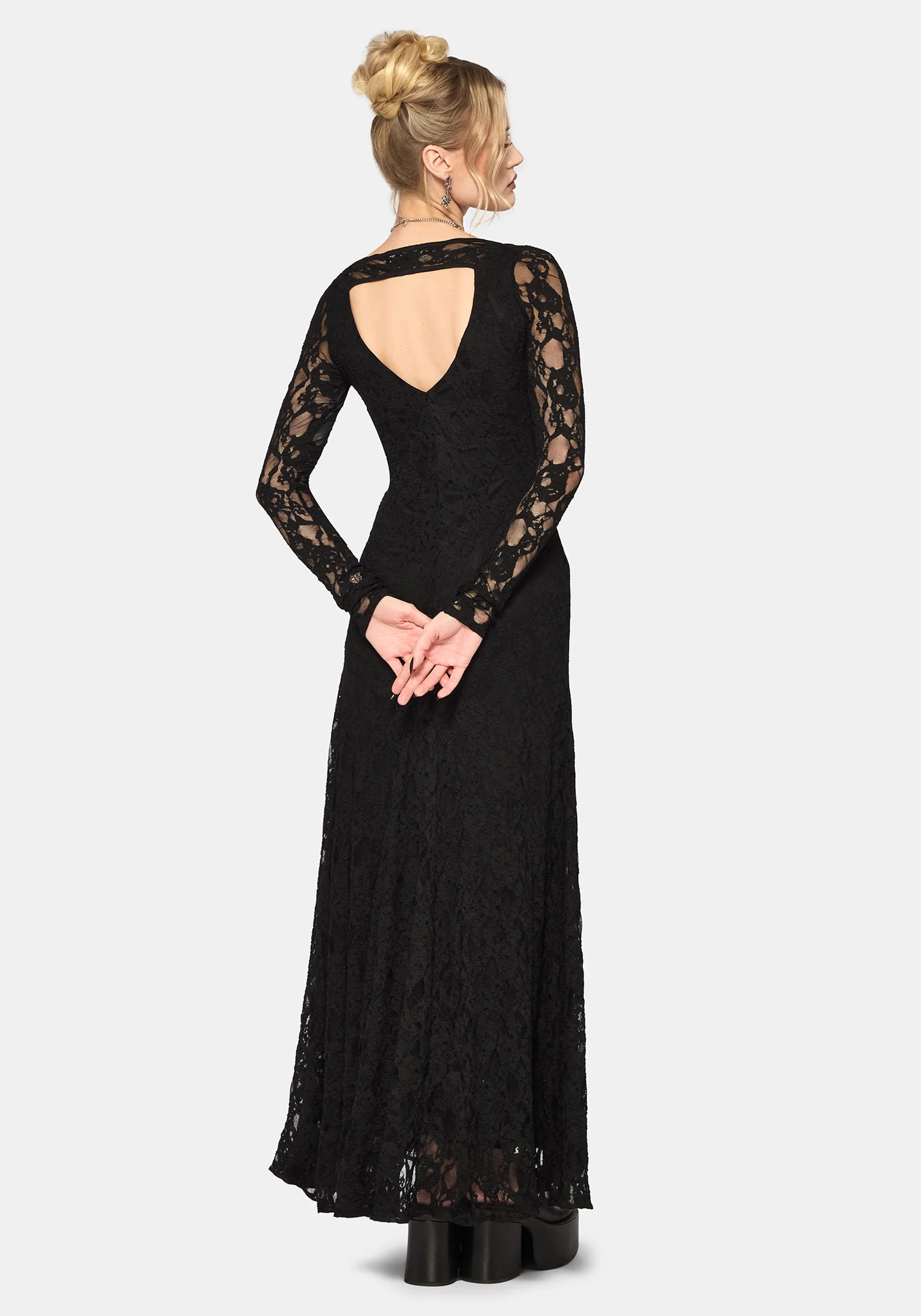Stray Lace Long Sleeve Gown - Image 4