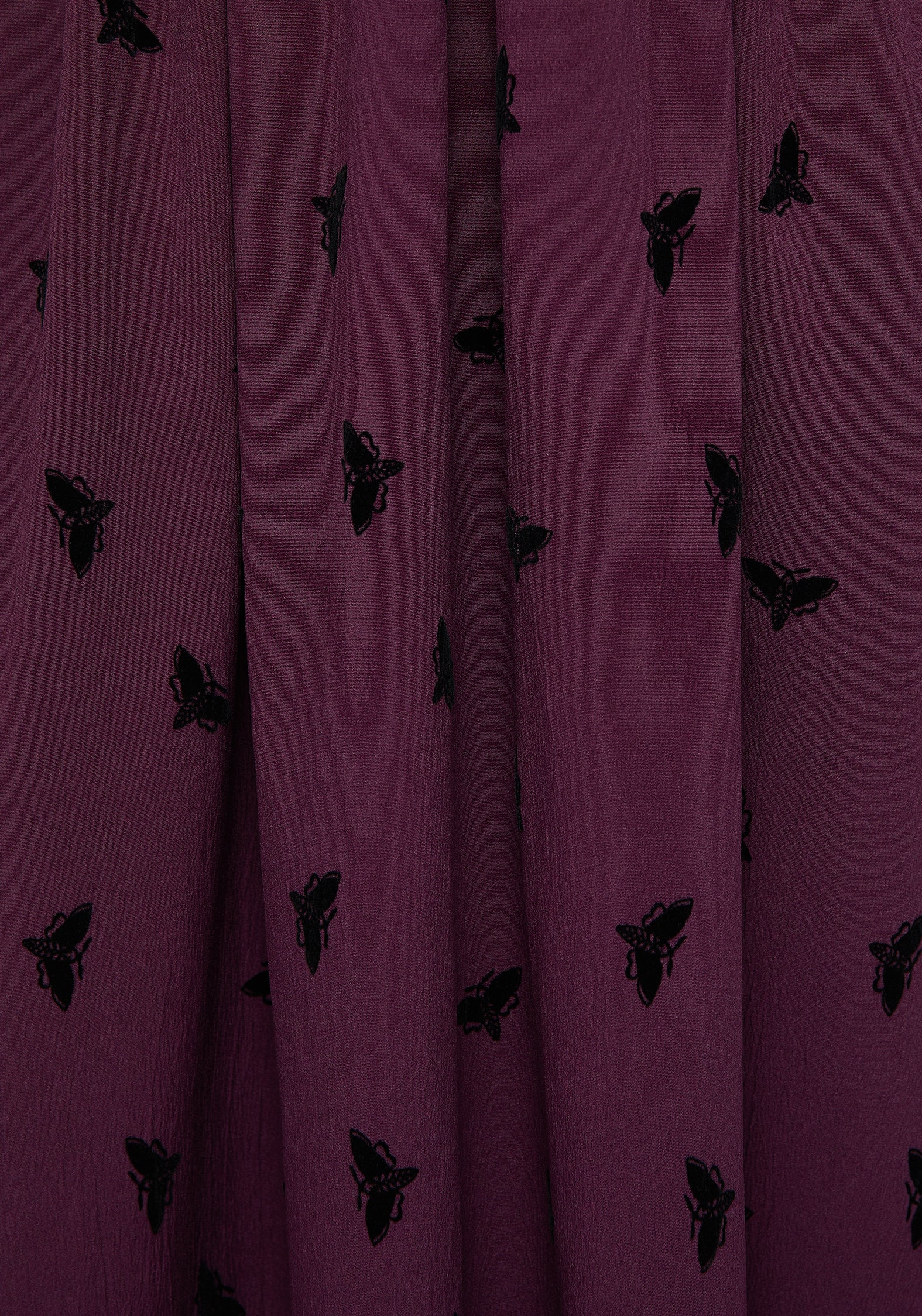 Styx Moth Flocked Velour Print Midi Dress - Image 3