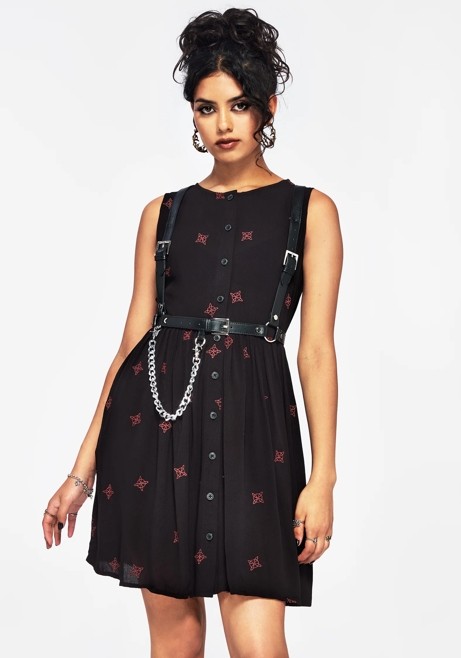 Sublime Witches Knot Embroidered Mini Dress